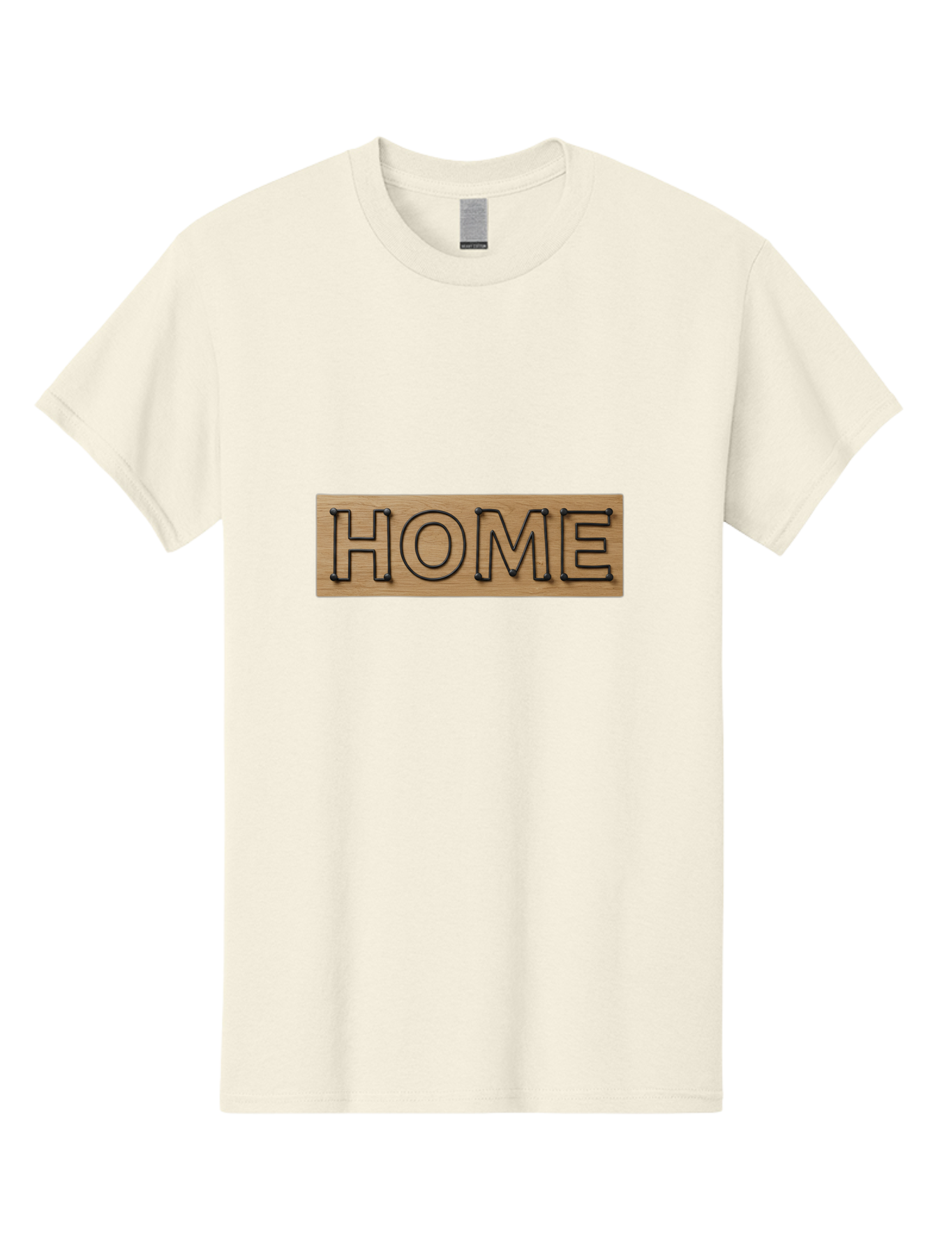 Home Men'S Graphic Tee, 100% Cotton, Comfortable Casual Summer Wear, Machine Washable, Wooden Sign, Home Sign, Marquee Letters, Rustic Decor, Home Decor, Wooden Marquee, Vintage Style, Home Sweet Home Bad199