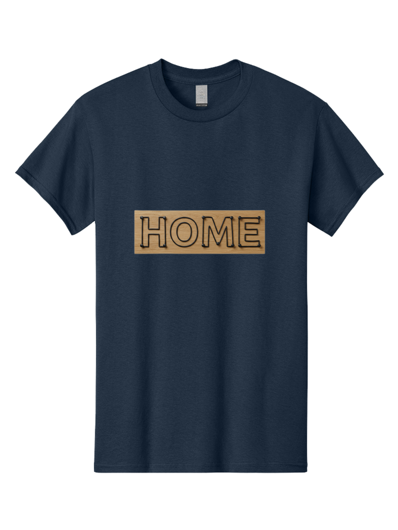 Home Men'S Graphic Tee, 100% Cotton, Comfortable Casual Summer Wear, Machine Washable, Wooden Sign, Home Sign, Marquee Letters, Rustic Decor, Home Decor, Wooden Marquee, Vintage Style, Home Sweet Home Bad199