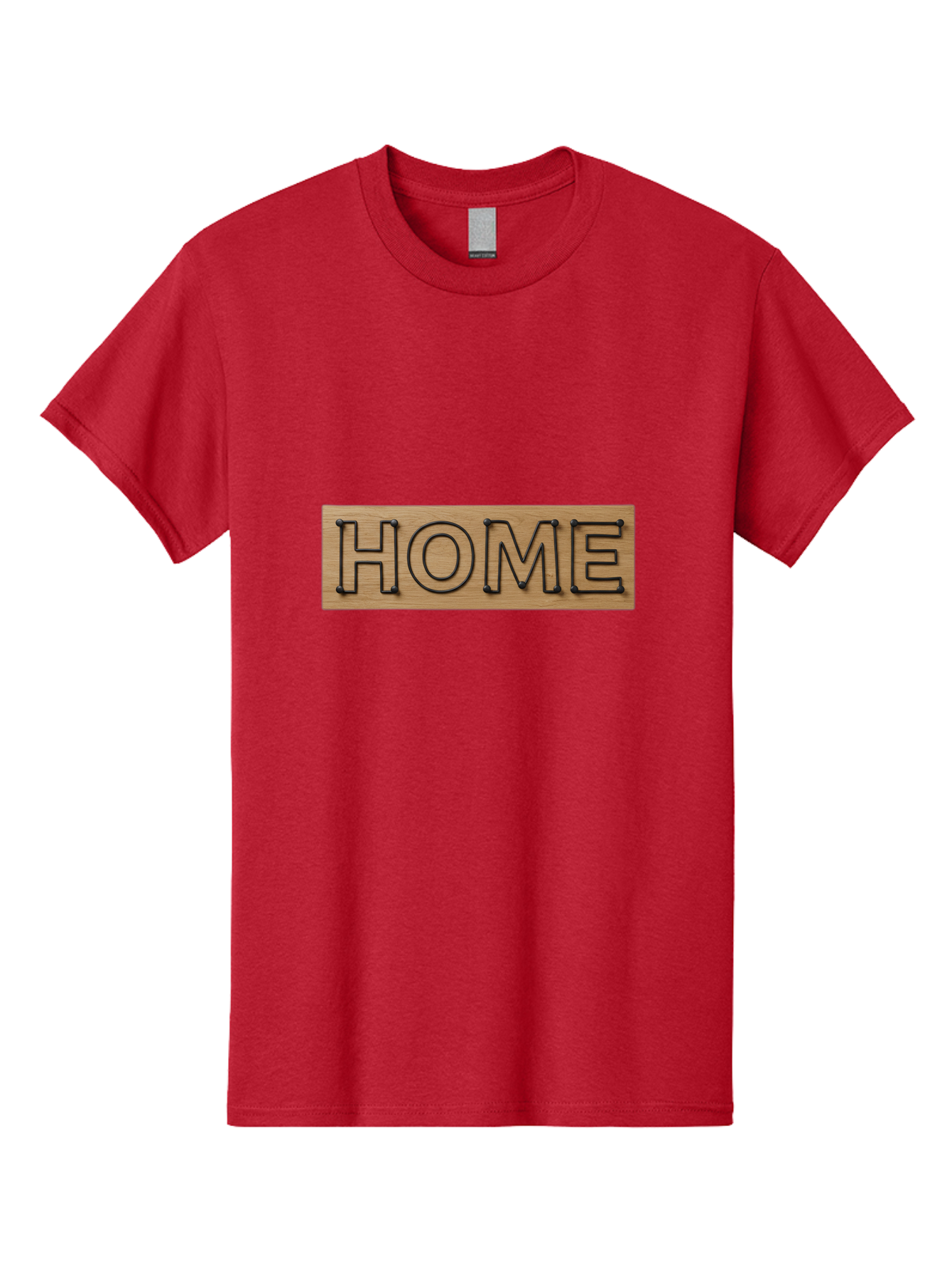 Home Men'S Graphic Tee, 100% Cotton, Comfortable Casual Summer Wear, Machine Washable, Wooden Sign, Home Sign, Marquee Letters, Rustic Decor, Home Decor, Wooden Marquee, Vintage Style, Home Sweet Home Bad199