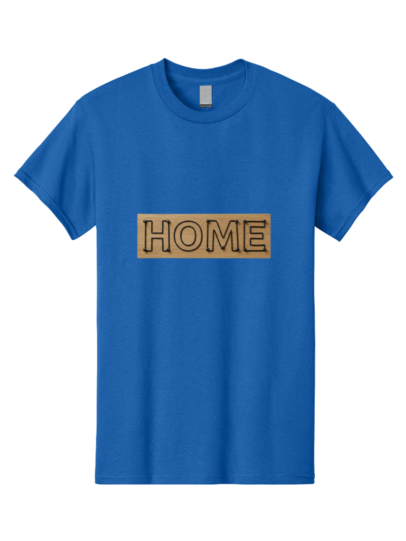 Home Men'S Graphic Tee, 100% Cotton, Comfortable Casual Summer Wear, Machine Washable, Wooden Sign, Home Sign, Marquee Letters, Rustic Decor, Home Decor, Wooden Marquee, Vintage Style, Home Sweet Home Bad199