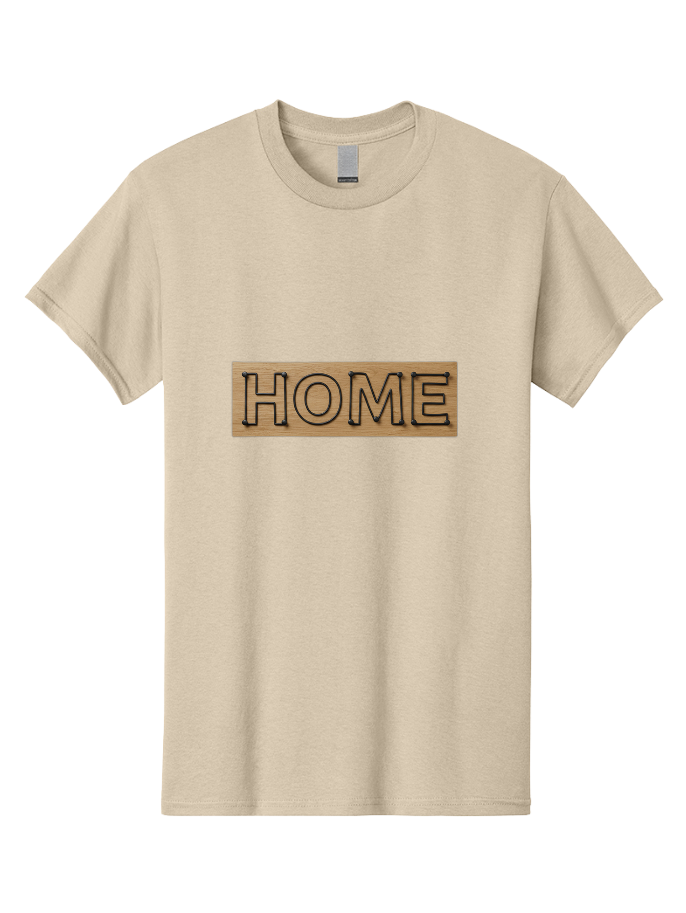 Home Men'S Graphic Tee, 100% Cotton, Comfortable Casual Summer Wear, Machine Washable, Wooden Sign, Home Sign, Marquee Letters, Rustic Decor, Home Decor, Wooden Marquee, Vintage Style, Home Sweet Home Bad199