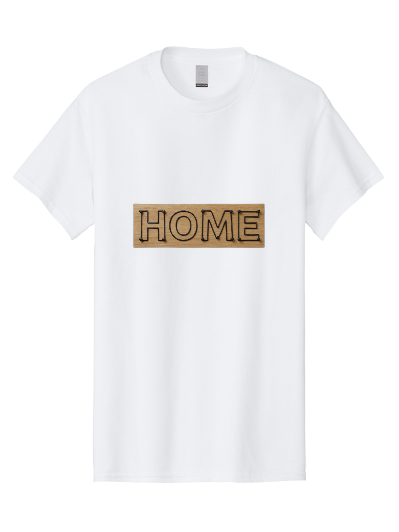Home Men'S Graphic Tee, 100% Cotton, Comfortable Casual Summer Wear, Machine Washable, Wooden Sign, Home Sign, Marquee Letters, Rustic Decor, Home Decor, Wooden Marquee, Vintage Style, Home Sweet Home Bad199