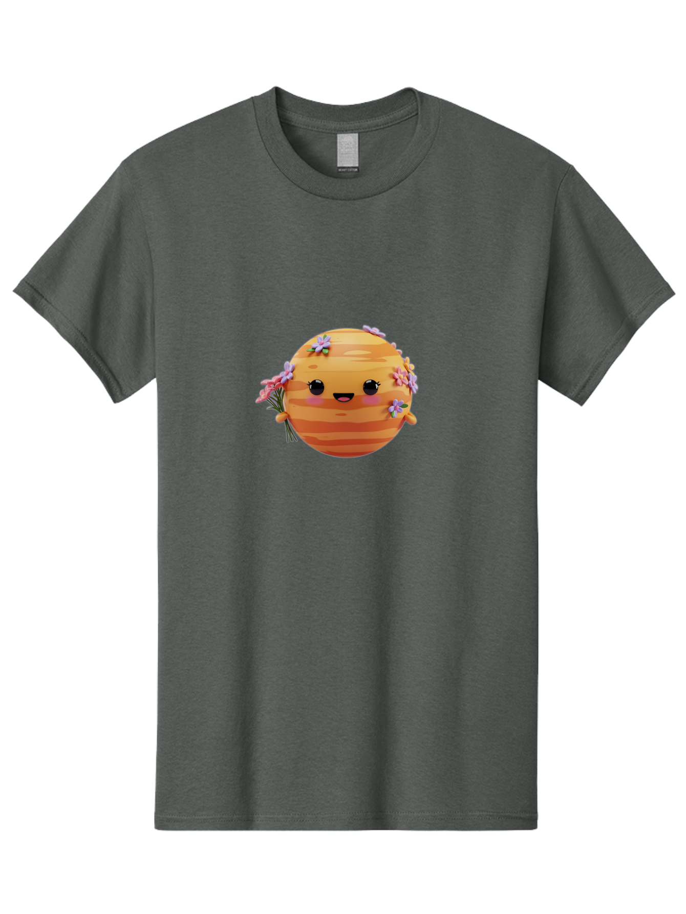 Honeycomb-Bee Men'S Graphic Tee, 100% Cotton, Comfortable Casual Summer Wear, Machine Washable, Cartoon Bee, Honeycomb, Flowers, Blossoms, Smiling Face, Kawaii Character, Cute Bee, Floral Decorations, Bee Illustration, Digital Art, Bad200