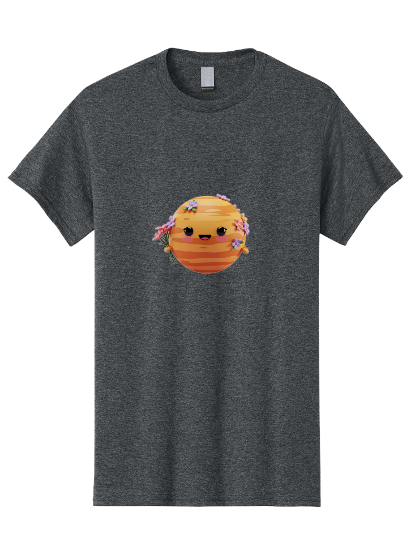 Honeycomb-Bee Men'S Graphic Tee, 100% Cotton, Comfortable Casual Summer Wear, Machine Washable, Cartoon Bee, Honeycomb, Flowers, Blossoms, Smiling Face, Kawaii Character, Cute Bee, Floral Decorations, Bee Illustration, Digital Art, Bad200