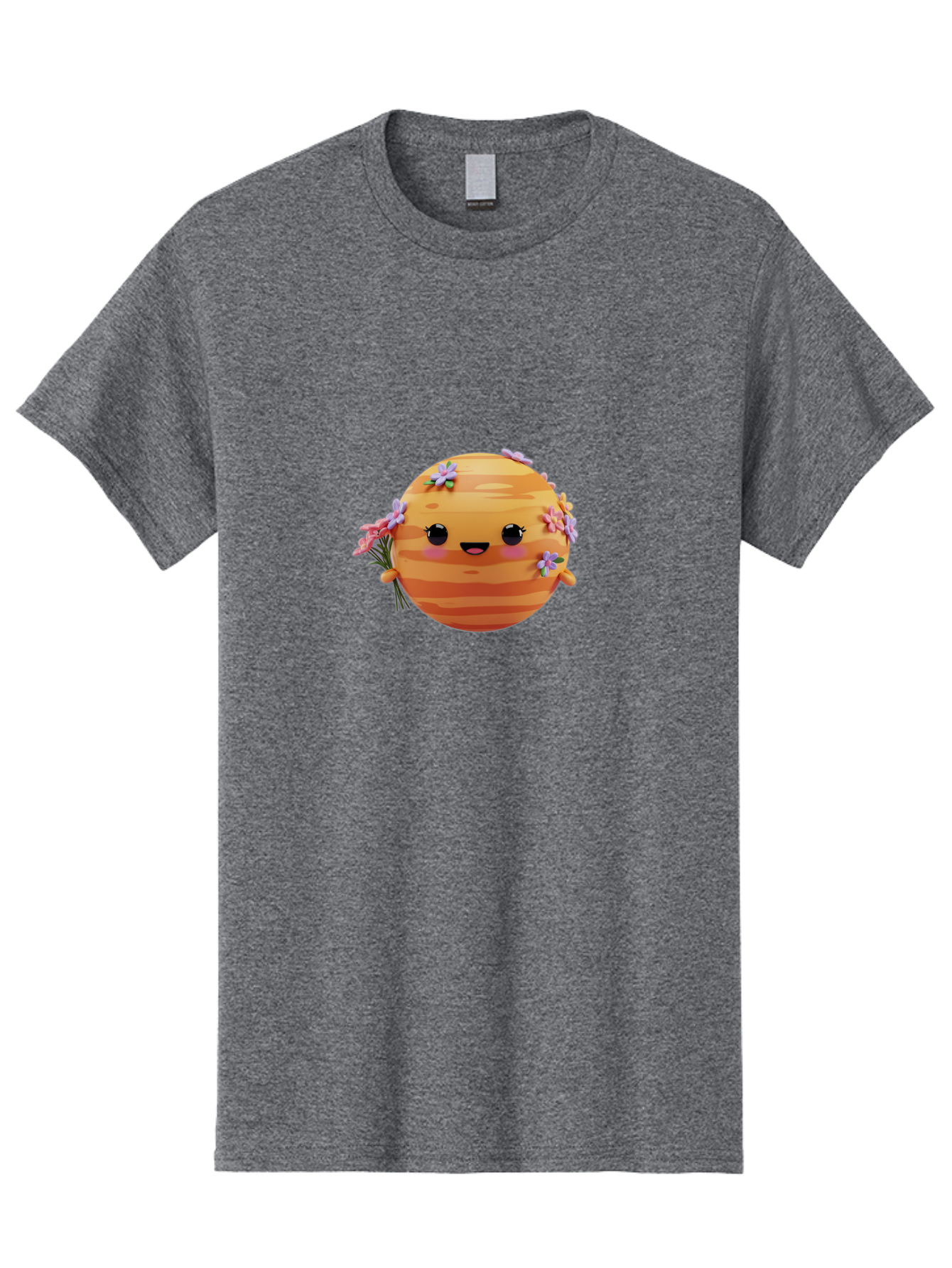 Honeycomb-Bee Men'S Graphic Tee, 100% Cotton, Comfortable Casual Summer Wear, Machine Washable, Cartoon Bee, Honeycomb, Flowers, Blossoms, Smiling Face, Kawaii Character, Cute Bee, Floral Decorations, Bee Illustration, Digital Art, Bad200
