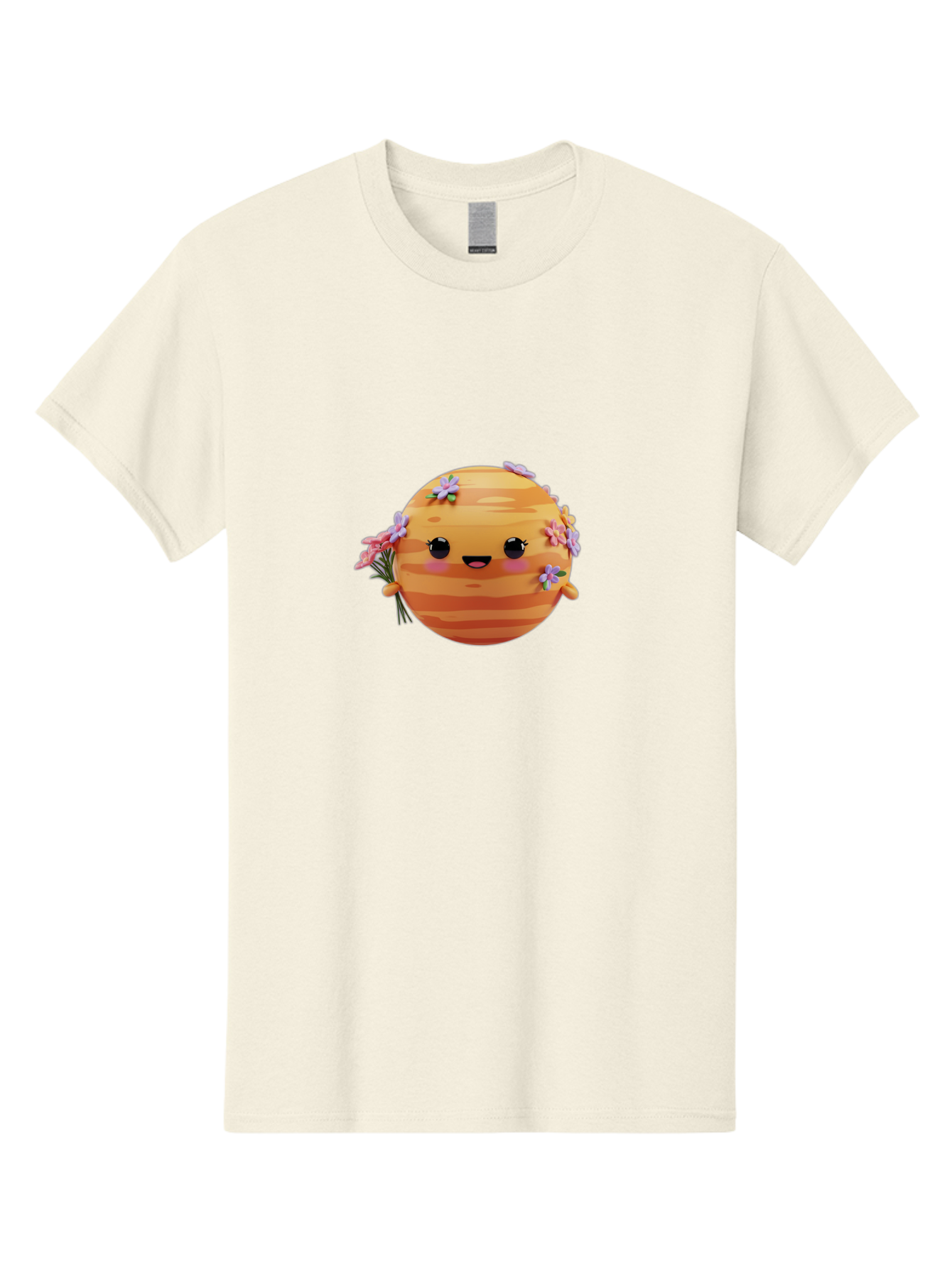 Honeycomb-Bee Men'S Graphic Tee, 100% Cotton, Comfortable Casual Summer Wear, Machine Washable, Cartoon Bee, Honeycomb, Flowers, Blossoms, Smiling Face, Kawaii Character, Cute Bee, Floral Decorations, Bee Illustration, Digital Art, Bad200