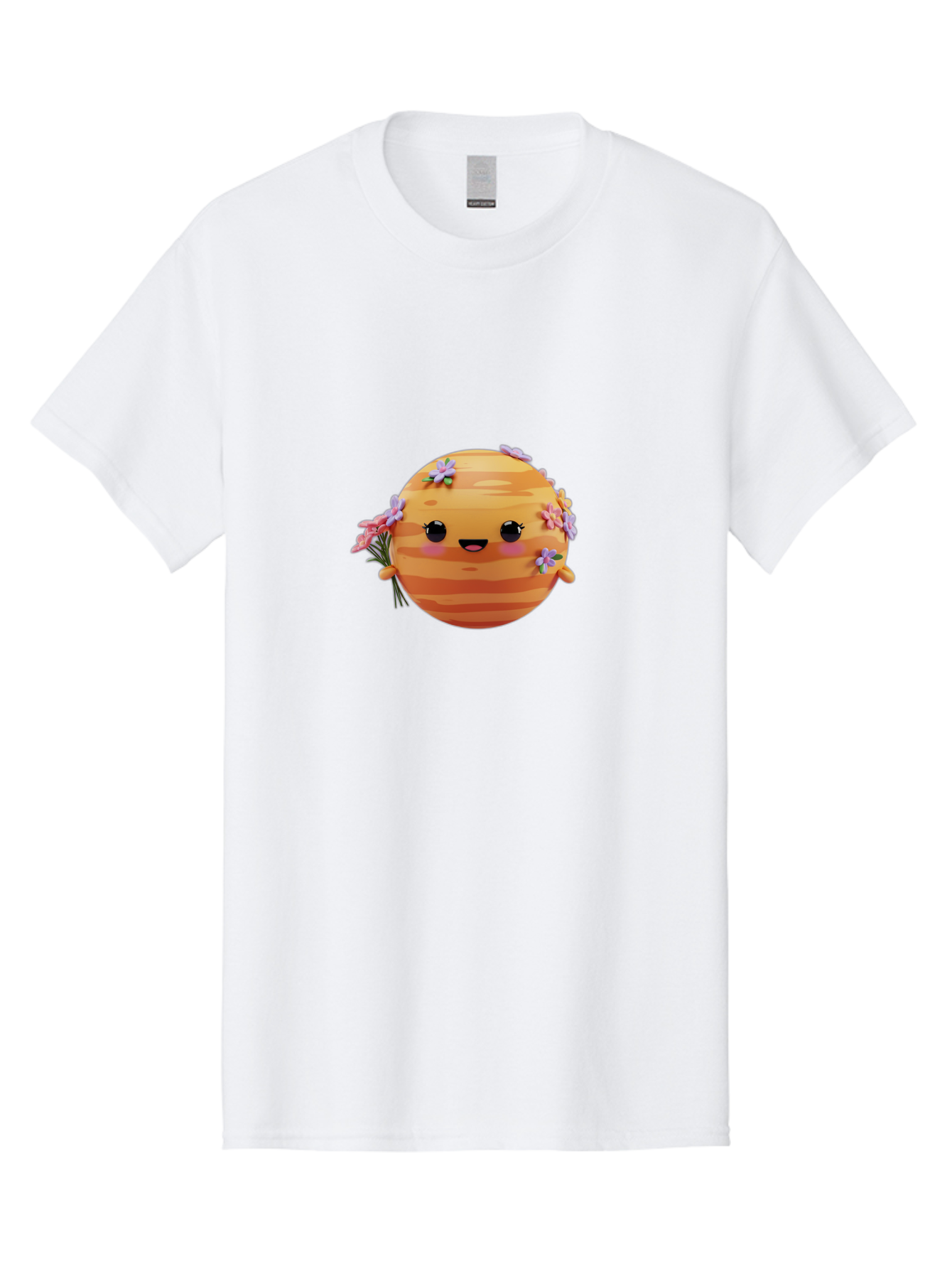 Honeycomb-Bee Men'S Graphic Tee, 100% Cotton, Comfortable Casual Summer Wear, Machine Washable, Cartoon Bee, Honeycomb, Flowers, Blossoms, Smiling Face, Kawaii Character, Cute Bee, Floral Decorations, Bee Illustration, Digital Art, Bad200