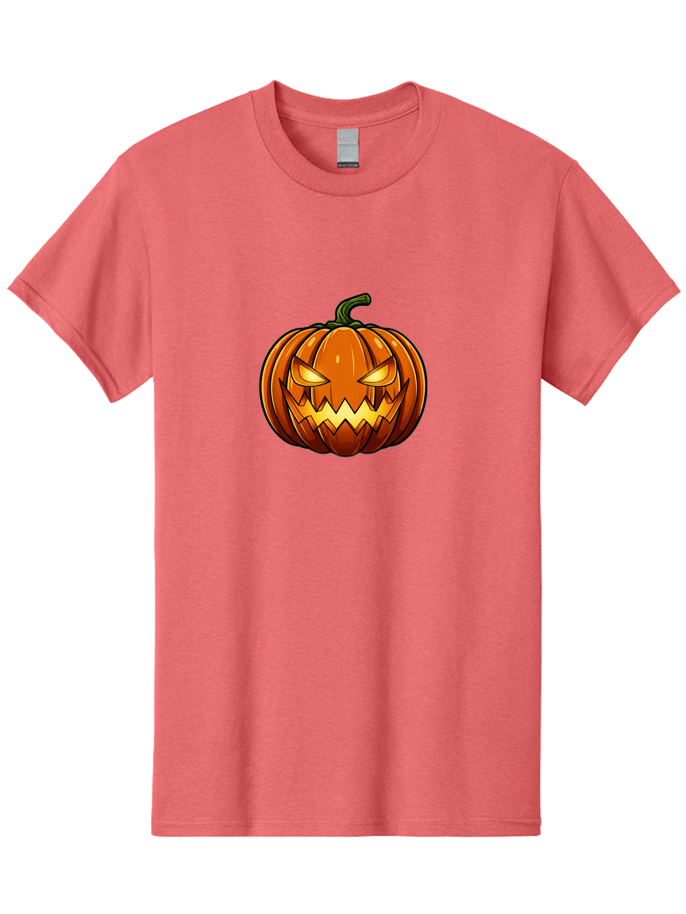Jack-O-Lantern-2 Men'S Graphic Tee, 100% Cotton, Comfortable Casual Summer Wear, Machine Washable, Halloween Pumpkin, Jack O' Lantern, Spooky Face, Orange Pumpkin, Glowing Eyes, Scary Face, Autumn Decor, Festive Symbol, Seasonal Decoration Bad222