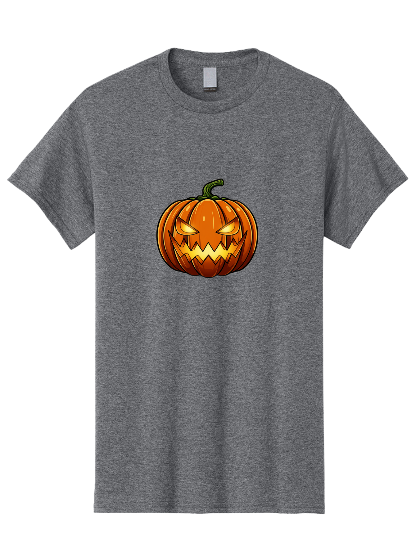 Jack-O-Lantern-2 Men'S Graphic Tee, 100% Cotton, Comfortable Casual Summer Wear, Machine Washable, Halloween Pumpkin, Jack O' Lantern, Spooky Face, Orange Pumpkin, Glowing Eyes, Scary Face, Autumn Decor, Festive Symbol, Seasonal Decoration Bad222