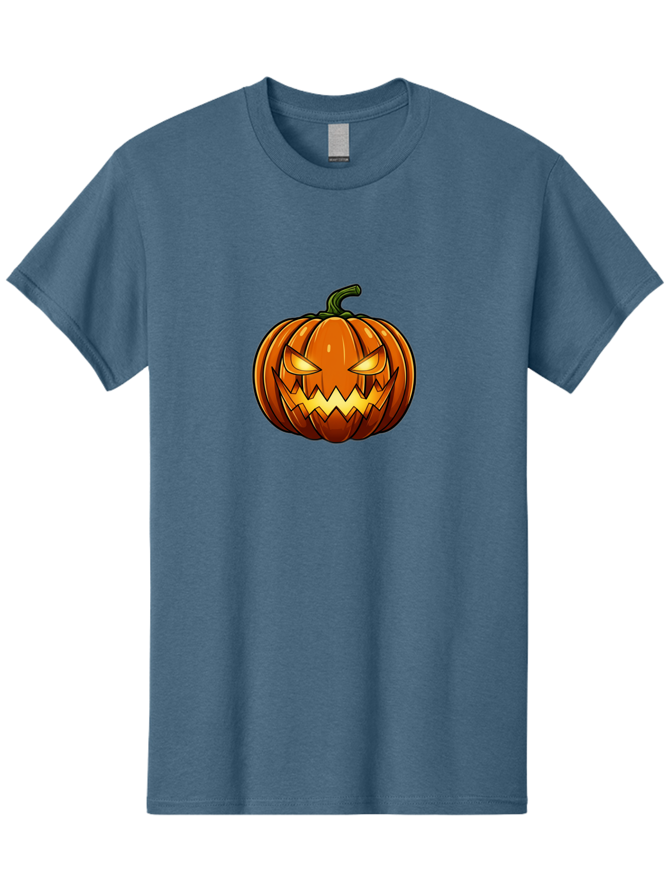 Jack-O-Lantern-2 Men'S Graphic Tee, 100% Cotton, Comfortable Casual Summer Wear, Machine Washable, Halloween Pumpkin, Jack O' Lantern, Spooky Face, Orange Pumpkin, Glowing Eyes, Scary Face, Autumn Decor, Festive Symbol, Seasonal Decoration Bad222
