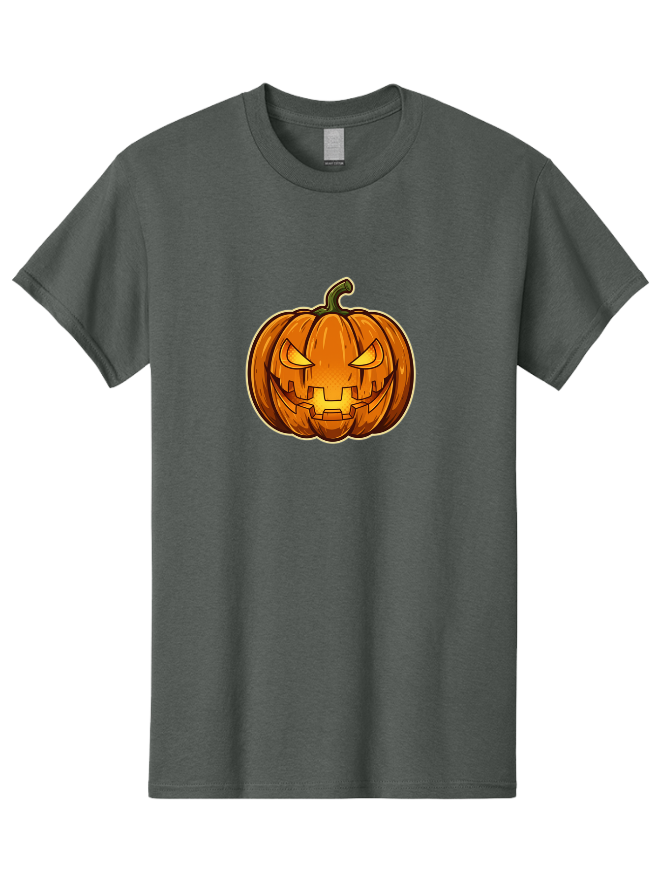 Jack-O-Lantern-4 Men'S Graphic Tee, 100% Cotton, Comfortable Casual Summer Wear, Machine Washable, Halloween Pumpkin, Jack O Lantern, Spooky Face, Orange Pumpkin, Cartoon Style, Autumn Decoration, Halloween Symbol, Seasonal Decor Bad224