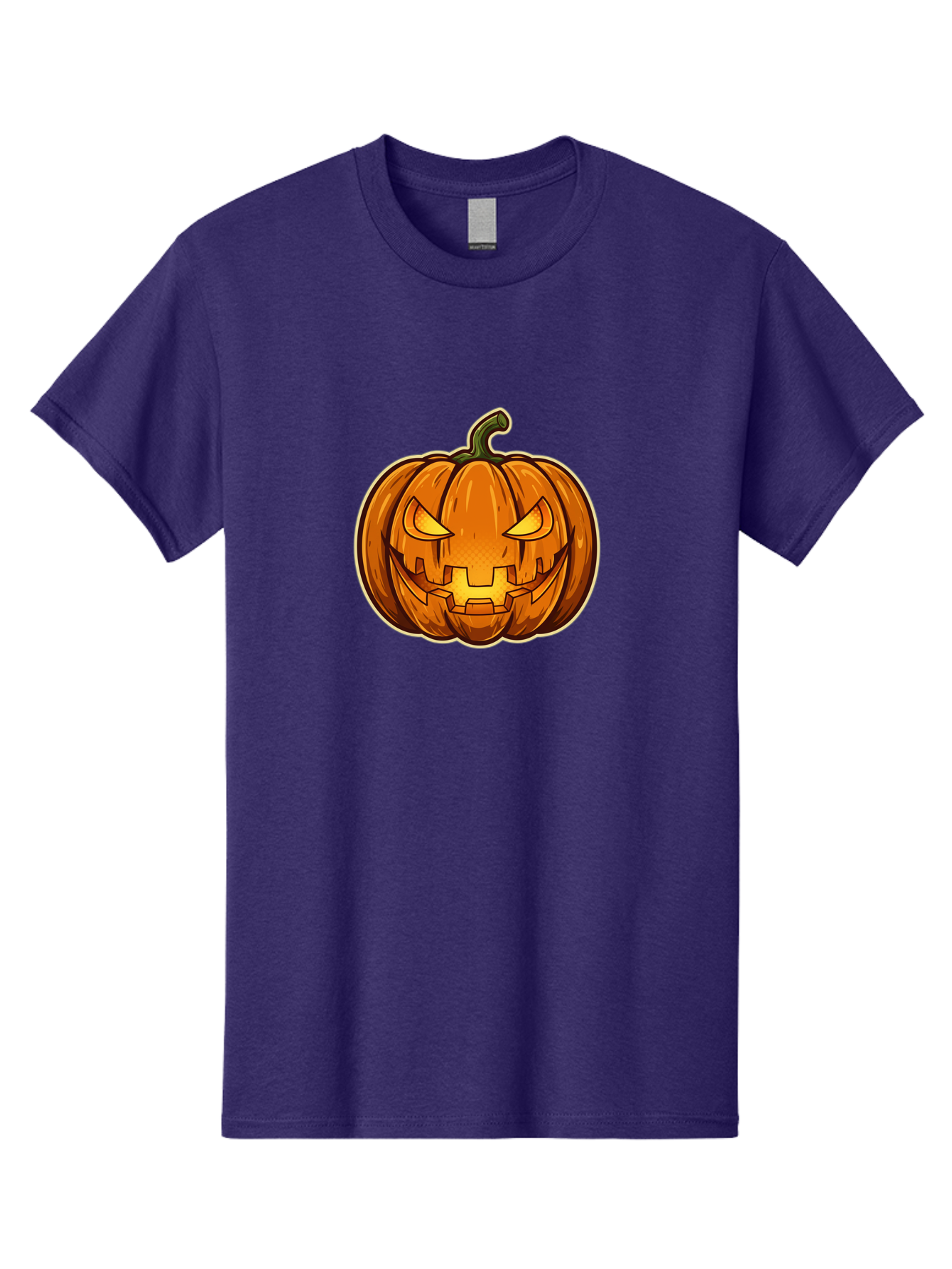 Jack-O-Lantern-4 Men'S Graphic Tee, 100% Cotton, Comfortable Casual Summer Wear, Machine Washable, Halloween Pumpkin, Jack O Lantern, Spooky Face, Orange Pumpkin, Cartoon Style, Autumn Decoration, Halloween Symbol, Seasonal Decor Bad224