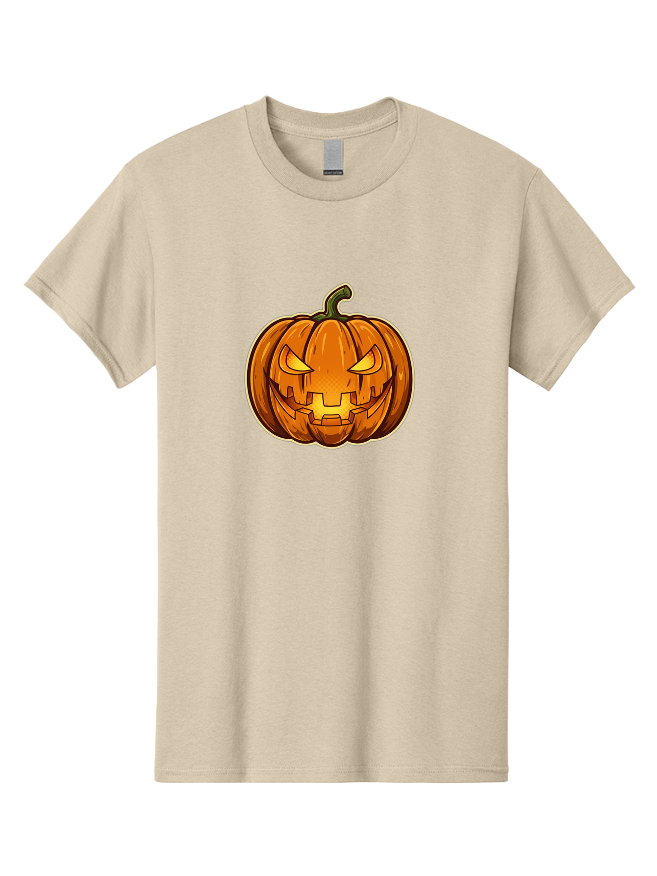 Jack-O-Lantern-4 Men'S Graphic Tee, 100% Cotton, Comfortable Casual Summer Wear, Machine Washable, Halloween Pumpkin, Jack O Lantern, Spooky Face, Orange Pumpkin, Cartoon Style, Autumn Decoration, Halloween Symbol, Seasonal Decor Bad224