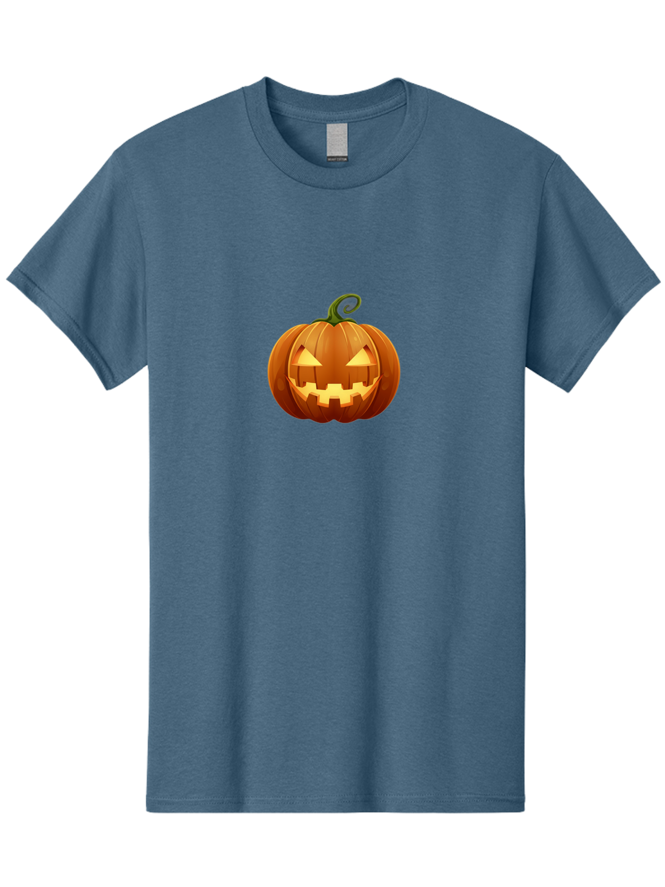 Jack-O-Lantern Men'S Graphic Tee, 100% Cotton, Comfortable Casual Summer Wear, Machine Washable, Halloween Pumpkin, Jack O' Lantern, Carved Pumpkin, Spooky Face, Halloween Decoration, Autumn Symbol, Orange Pumpkin, Festive Vibe, Fall Season, Bad229