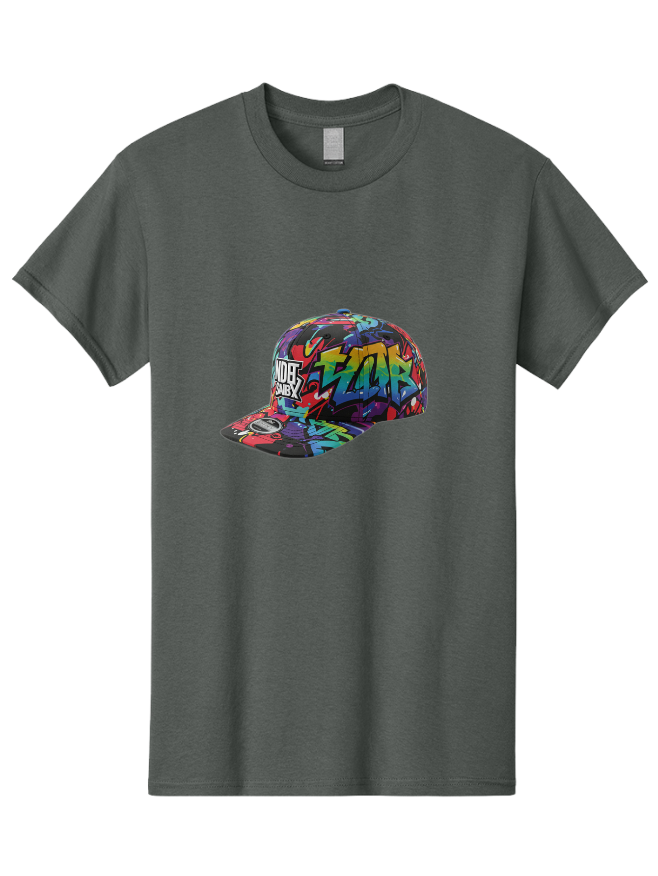 Kazr-Baseball-Cap Men'S Graphic Tee, 100% Cotton, Comfortable Casual Summer Wear, Machine Washable, Streetwear Fashion, Graffiti Art, Urban Style, Kansas Hat, Xsby Logo, Vibrant Colors, Bold Design, Casual Wear, Trendy Accessory Bad251