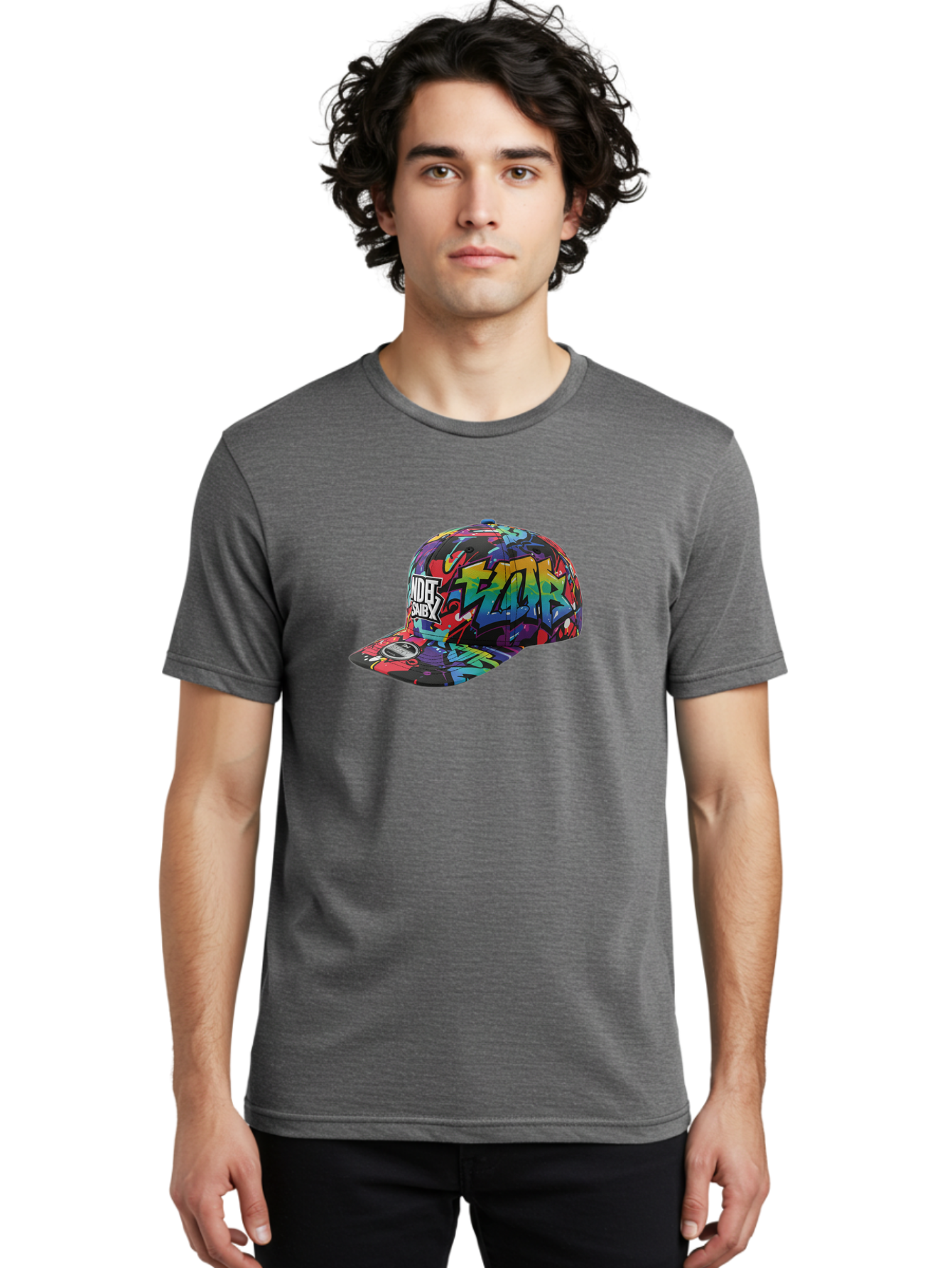 Kazr-Baseball-Cap Men'S Graphic Tee, 100% Cotton, Comfortable Casual Summer Wear, Machine Washable, Streetwear Fashion, Graffiti Art, Urban Style, Kansas Hat, Xsby Logo, Vibrant Colors, Bold Design, Casual Wear, Trendy Accessory Bad251
