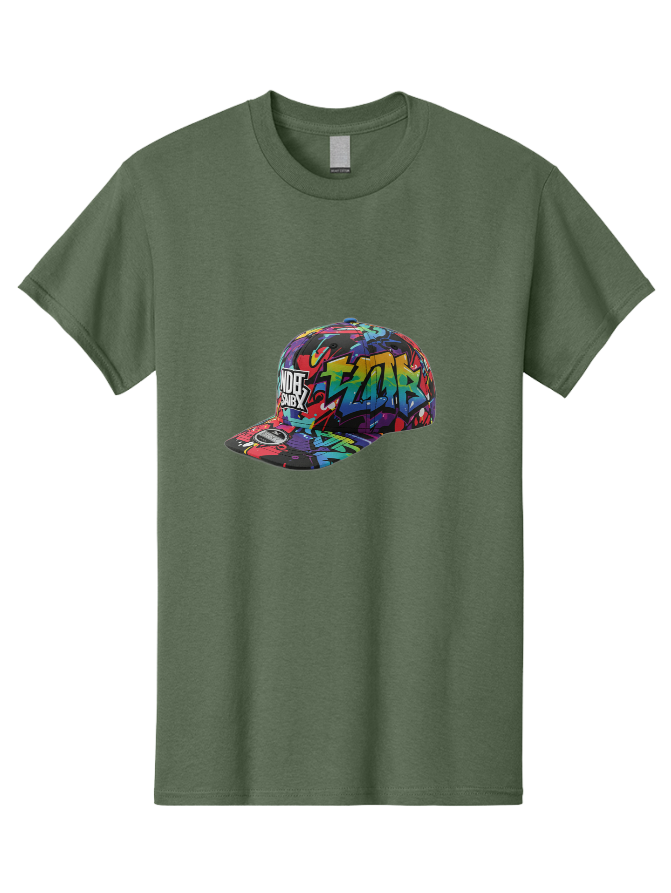 Kazr-Baseball-Cap Men'S Graphic Tee, 100% Cotton, Comfortable Casual Summer Wear, Machine Washable, Streetwear Fashion, Graffiti Art, Urban Style, Kansas Hat, Xsby Logo, Vibrant Colors, Bold Design, Casual Wear, Trendy Accessory Bad251