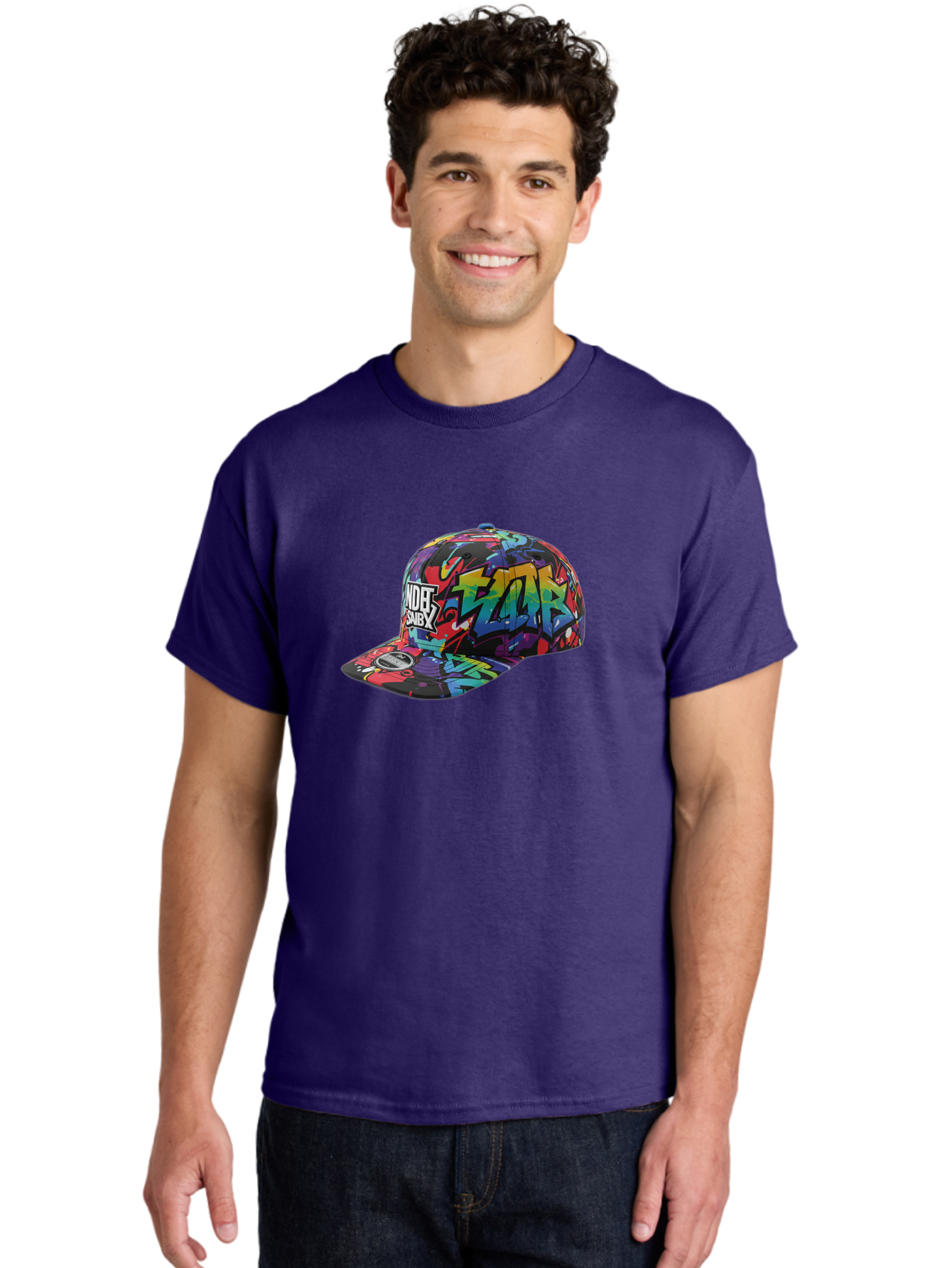 Kazr-Baseball-Cap Men'S Graphic Tee, 100% Cotton, Comfortable Casual Summer Wear, Machine Washable, Streetwear Fashion, Graffiti Art, Urban Style, Kansas Hat, Xsby Logo, Vibrant Colors, Bold Design, Casual Wear, Trendy Accessory Bad251