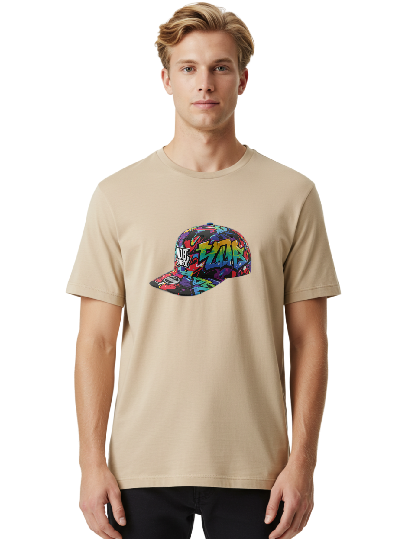 Kazr-Baseball-Cap Men'S Graphic Tee, 100% Cotton, Comfortable Casual Summer Wear, Machine Washable, Streetwear Fashion, Graffiti Art, Urban Style, Kansas Hat, Xsby Logo, Vibrant Colors, Bold Design, Casual Wear, Trendy Accessory Bad251