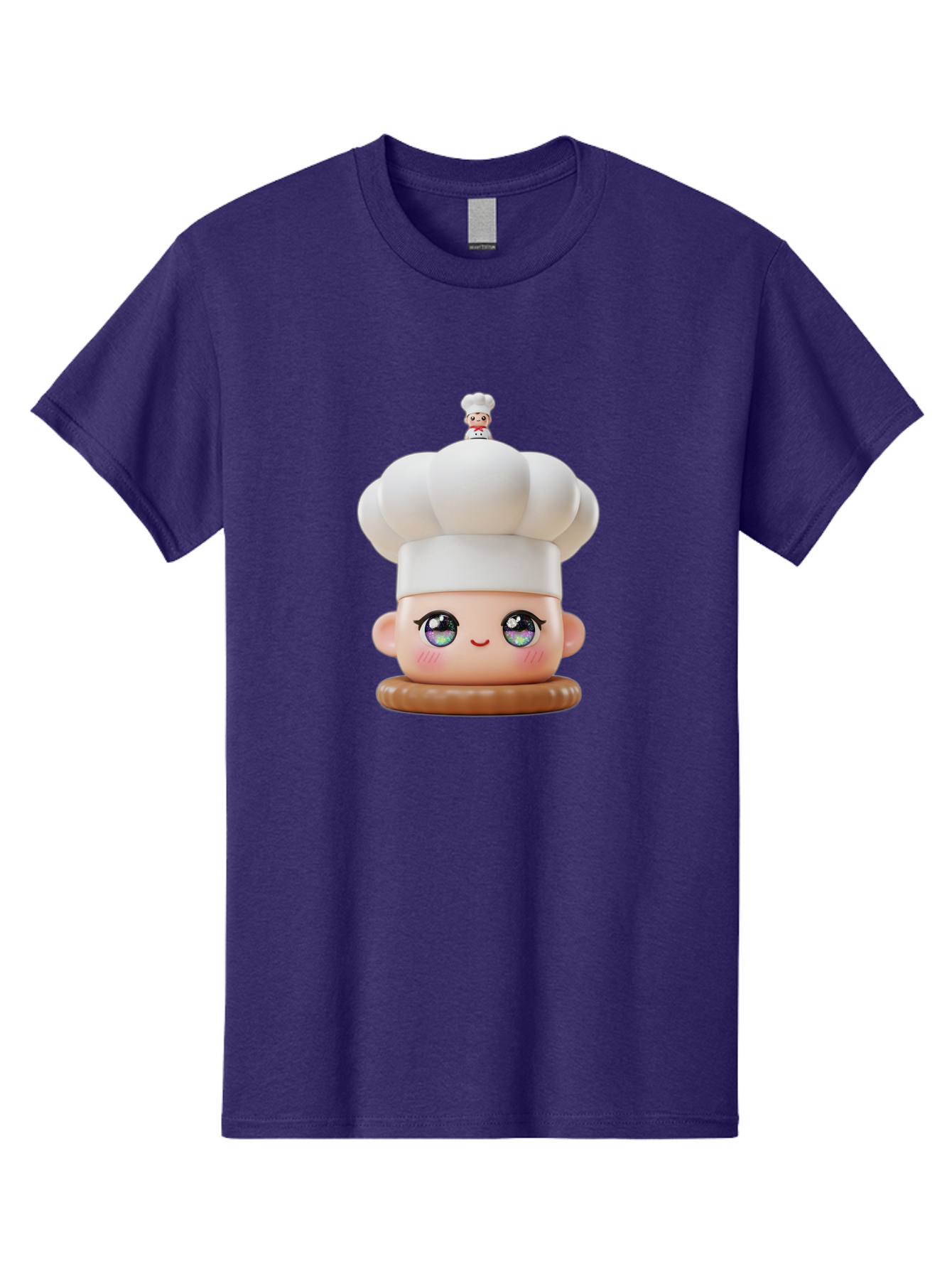 L-O-L-Surprise-Chef Men'S Graphic Tee, 100% Cotton, Comfortable Casual Summer Wear, Machine Washable, Kawaii Chef Figurine, Cute Chef Hat, Cartoon Character, Pastel Colors, Chef Toy, Adorable Face, Collector'S Item, Whimsical Design, Bad255