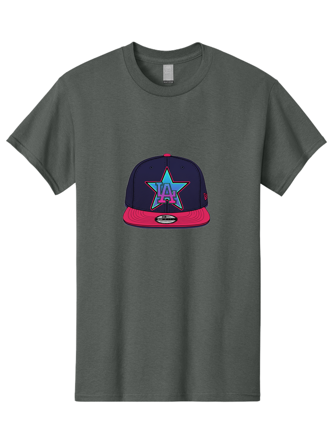 La-Star-Baseball-Cap Men'S Graphic Tee, 100% Cotton, Comfortable Casual Summer Wear, Machine Washable, La Star Logo, Baseball Cap, Snapback Hat, Streetwear Fashion, Urban Style, Vibrant Colors, Los Angeles, Trendy Accessories, Cap Design Bad256
