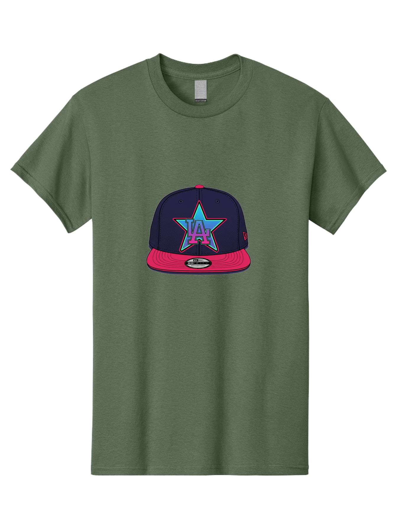 La-Star-Baseball-Cap Men'S Graphic Tee, 100% Cotton, Comfortable Casual Summer Wear, Machine Washable, La Star Logo, Baseball Cap, Snapback Hat, Streetwear Fashion, Urban Style, Vibrant Colors, Los Angeles, Trendy Accessories, Cap Design Bad256