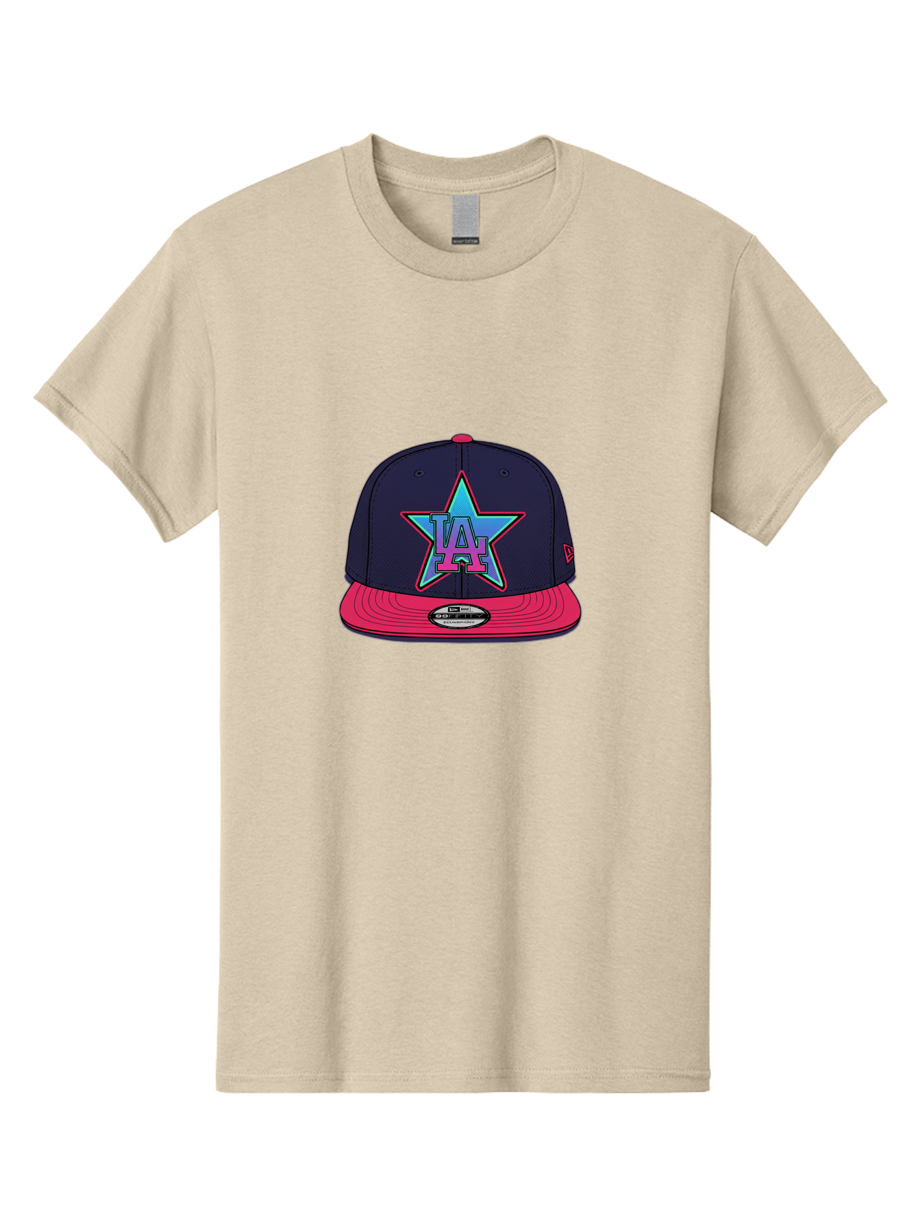 La-Star-Baseball-Cap Men'S Graphic Tee, 100% Cotton, Comfortable Casual Summer Wear, Machine Washable, La Star Logo, Baseball Cap, Snapback Hat, Streetwear Fashion, Urban Style, Vibrant Colors, Los Angeles, Trendy Accessories, Cap Design Bad256