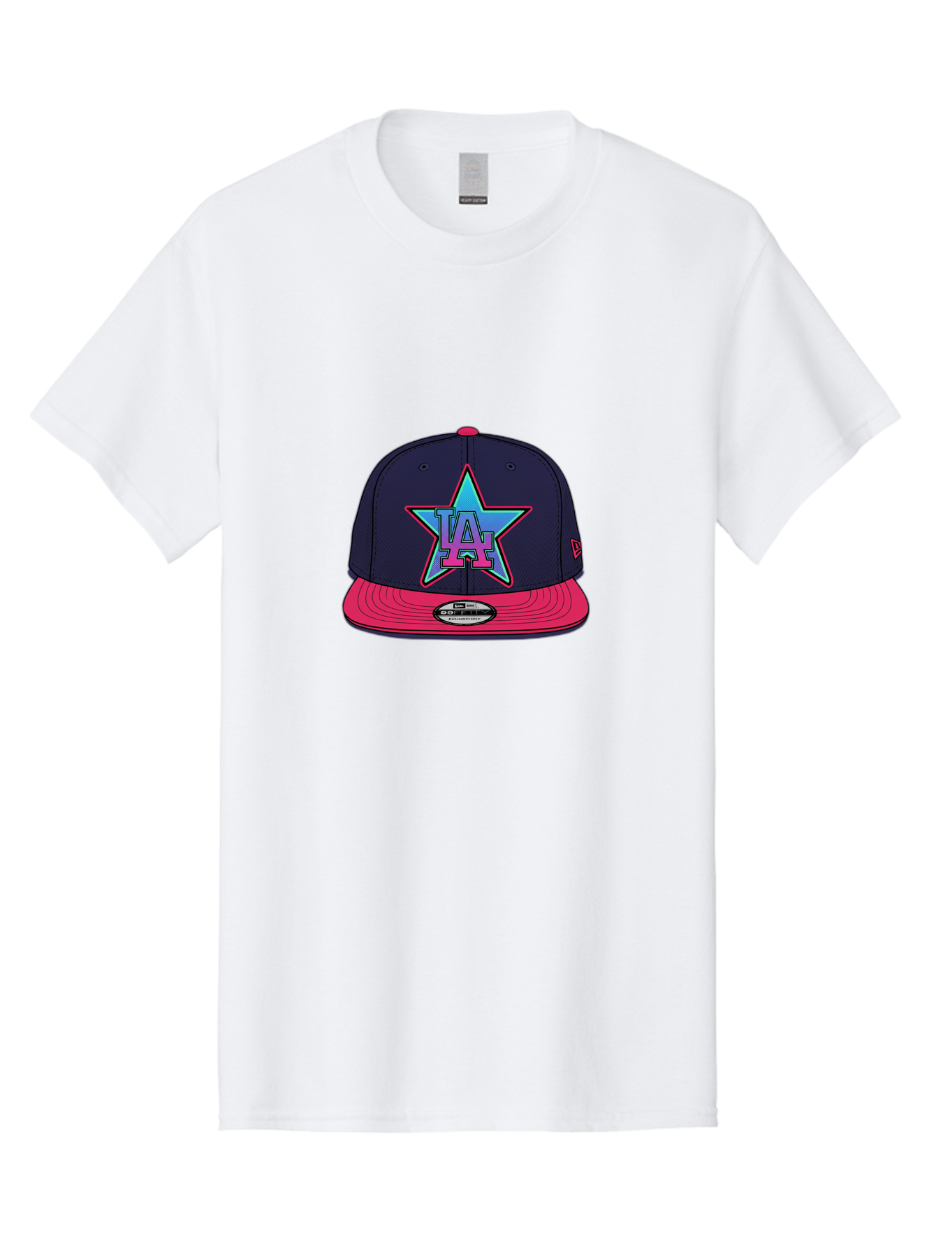 La-Star-Baseball-Cap Men'S Graphic Tee, 100% Cotton, Comfortable Casual Summer Wear, Machine Washable, La Star Logo, Baseball Cap, Snapback Hat, Streetwear Fashion, Urban Style, Vibrant Colors, Los Angeles, Trendy Accessories, Cap Design Bad256