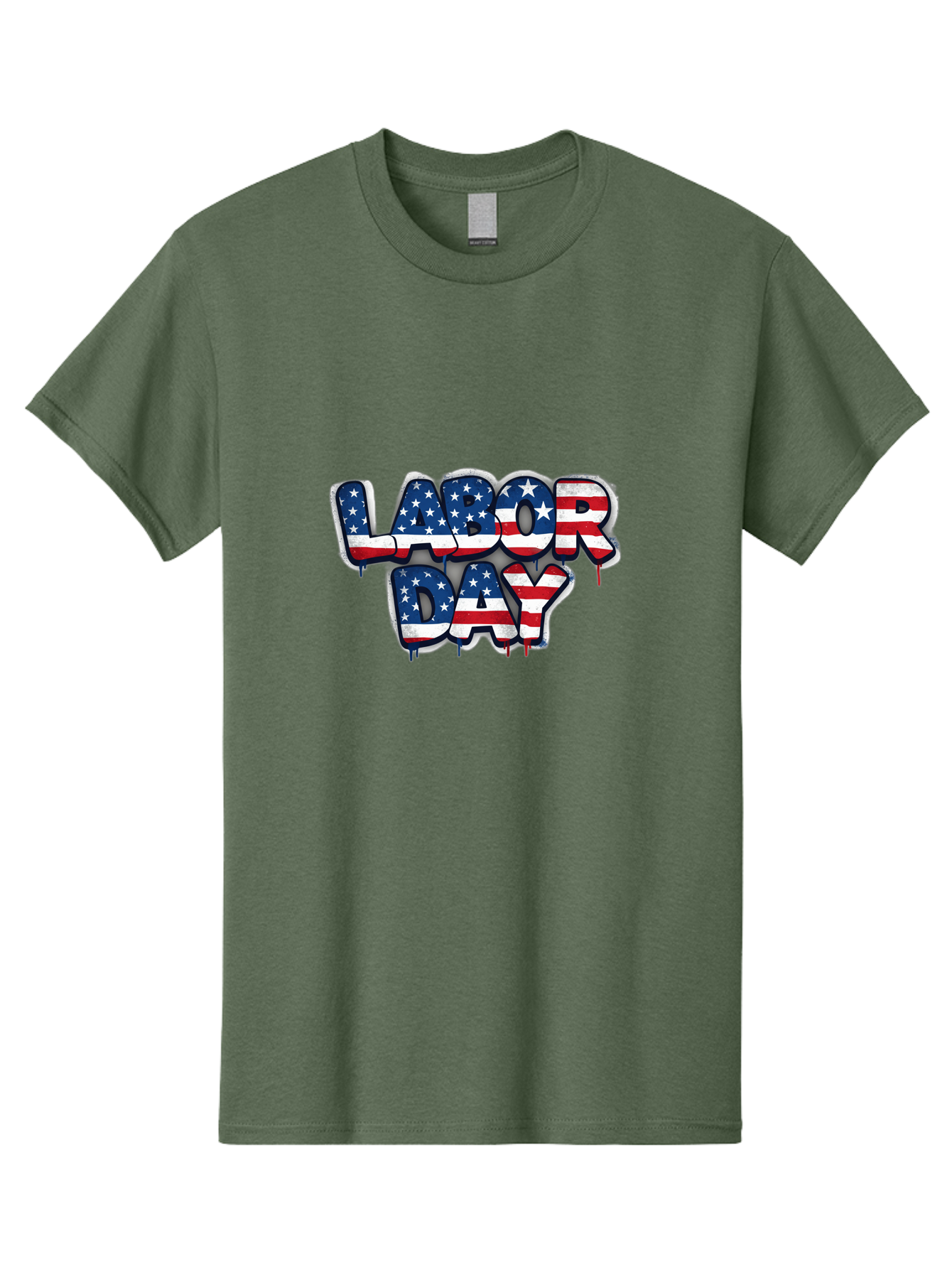 Labor-Day-2 Men'S Graphic Tee, 100% Cotton, Comfortable Casual Summer Wear, Machine Washable, Labor Day Celebration, American Flag, Patriotic Design, Graffiti Style, Red White Blue Colors, Stars And Stripes, Holiday Graphics, Bad258
