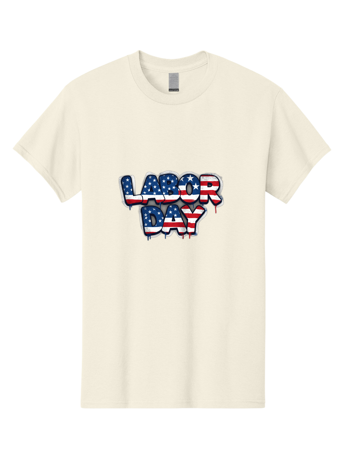 Labor-Day-2 Men'S Graphic Tee, 100% Cotton, Comfortable Casual Summer Wear, Machine Washable, Labor Day Celebration, American Flag, Patriotic Design, Graffiti Style, Red White Blue Colors, Stars And Stripes, Holiday Graphics, Bad258