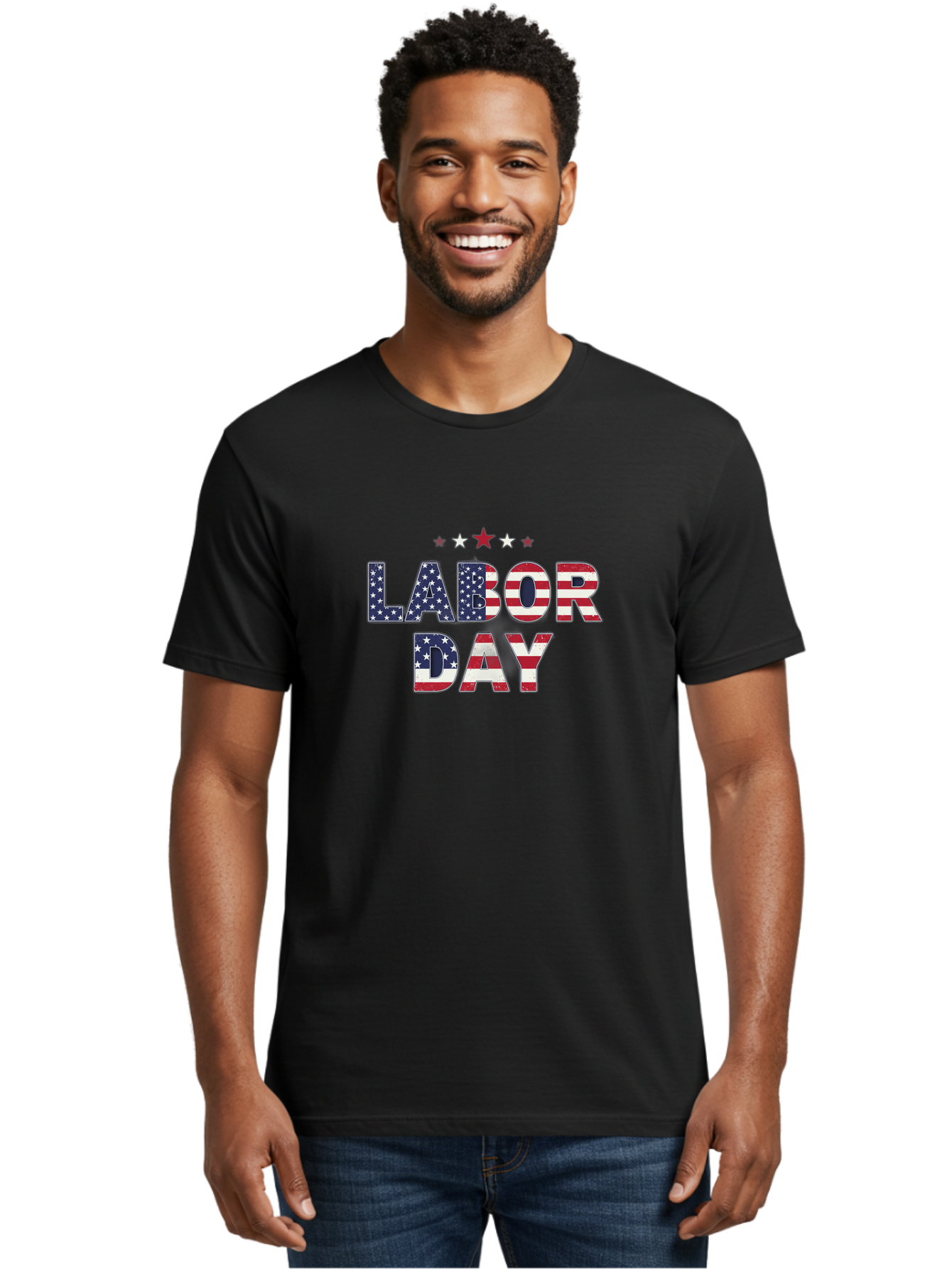 Labor-Day-6 Men'S Graphic Tee, 100% Cotton, Comfortable Casual Summer Wear, Machine Washable, Labor Day, Patriotic Text, American Flag Pattern, Red White And Blue, Stars And Stripes, Holiday Celebration, Us National Holiday Bad262