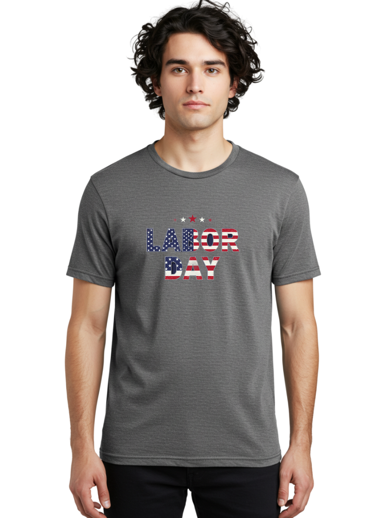 Labor-Day-6 Men'S Graphic Tee, 100% Cotton, Comfortable Casual Summer Wear, Machine Washable, Labor Day, Patriotic Text, American Flag Pattern, Red White And Blue, Stars And Stripes, Holiday Celebration, Us National Holiday Bad262