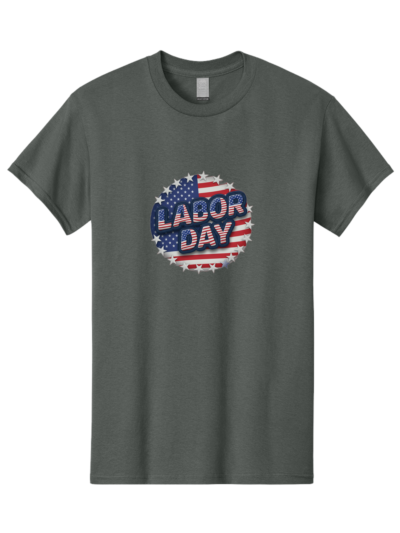 Labor-Day Men'S Graphic Tee, 100% Cotton, Comfortable Casual Summer Wear, Machine Washable, Labor Day, American Flag, Patriotic Theme, Red White And Blue, Independence Day, Usa, Stars And Stripes Bad263