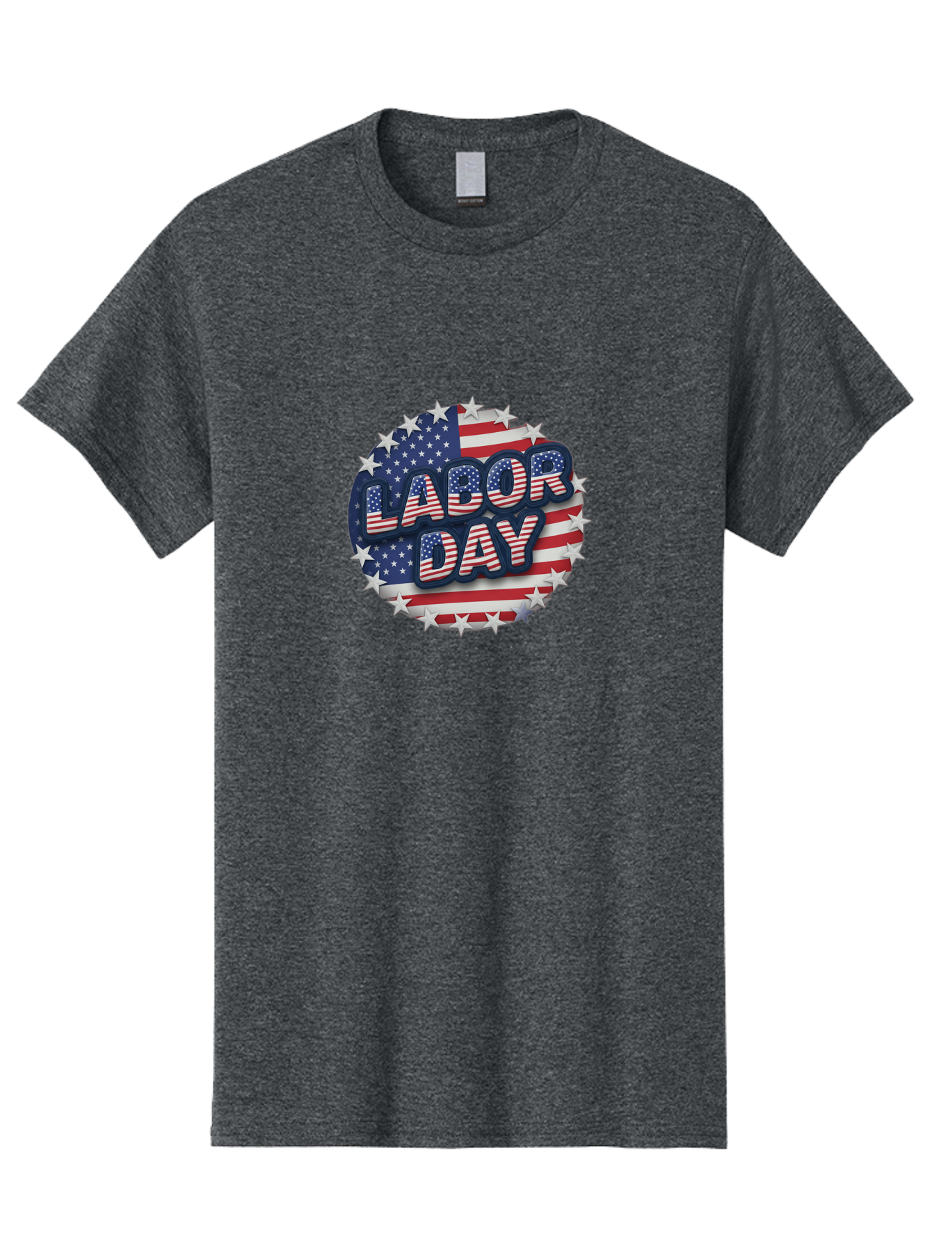 Labor-Day Men'S Graphic Tee, 100% Cotton, Comfortable Casual Summer Wear, Machine Washable, Labor Day, American Flag, Patriotic Theme, Red White And Blue, Independence Day, Usa, Stars And Stripes Bad263