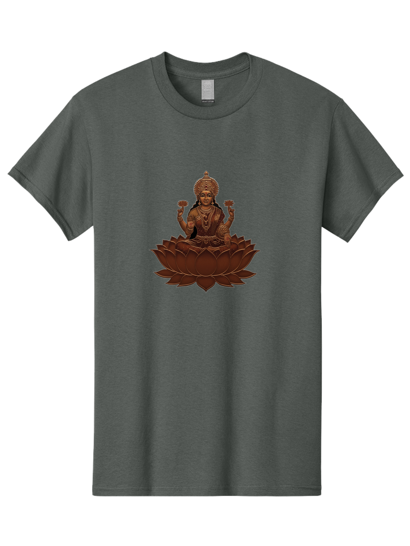 Lakshmi-1 Men'S Graphic Tee, 100% Cotton, Comfortable Casual Summer Wear, Machine Washable, Goddess Lakshmi, Lotus Flower, Spiritual Symbolism, Hindu Deity, Prosperity, Good Fortune, Spiritual Growth, Meditation, Yoga, Wellness, Inner Peace, Bad265