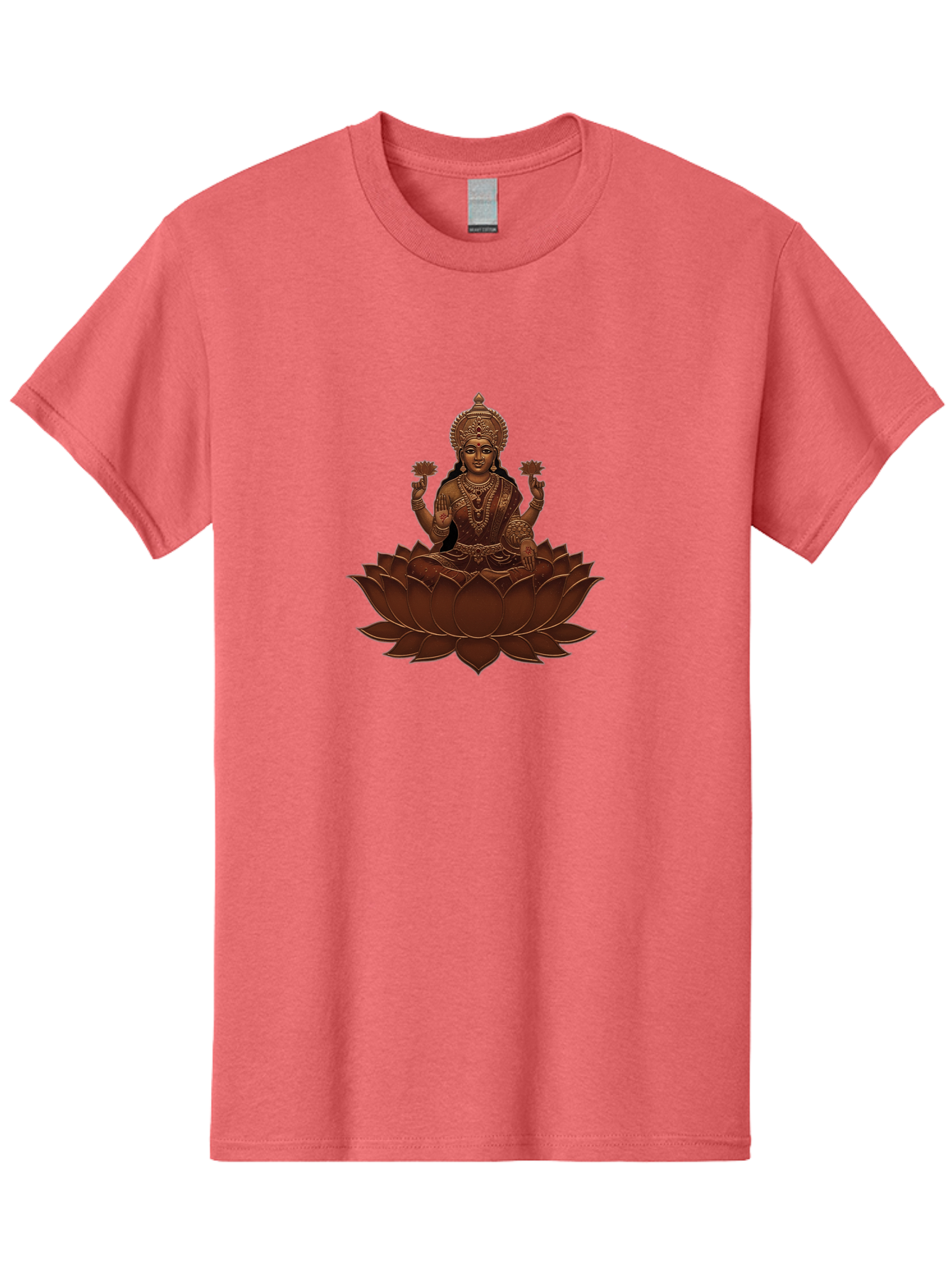Lakshmi-1 Men'S Graphic Tee, 100% Cotton, Comfortable Casual Summer Wear, Machine Washable, Goddess Lakshmi, Lotus Flower, Spiritual Symbolism, Hindu Deity, Prosperity, Good Fortune, Spiritual Growth, Meditation, Yoga, Wellness, Inner Peace, Bad265