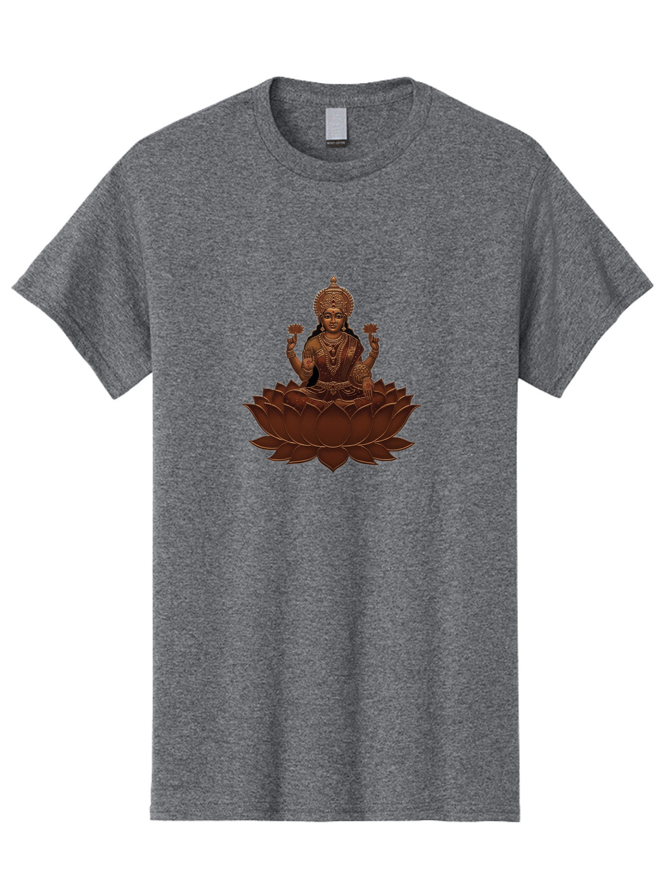 Lakshmi-1 Men'S Graphic Tee, 100% Cotton, Comfortable Casual Summer Wear, Machine Washable, Goddess Lakshmi, Lotus Flower, Spiritual Symbolism, Hindu Deity, Prosperity, Good Fortune, Spiritual Growth, Meditation, Yoga, Wellness, Inner Peace, Bad265