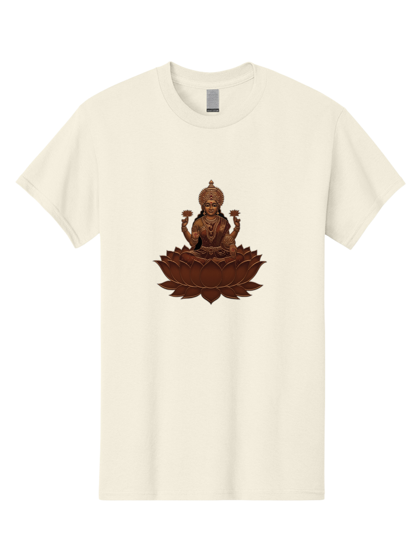 Lakshmi-1 Men'S Graphic Tee, 100% Cotton, Comfortable Casual Summer Wear, Machine Washable, Goddess Lakshmi, Lotus Flower, Spiritual Symbolism, Hindu Deity, Prosperity, Good Fortune, Spiritual Growth, Meditation, Yoga, Wellness, Inner Peace, Bad265