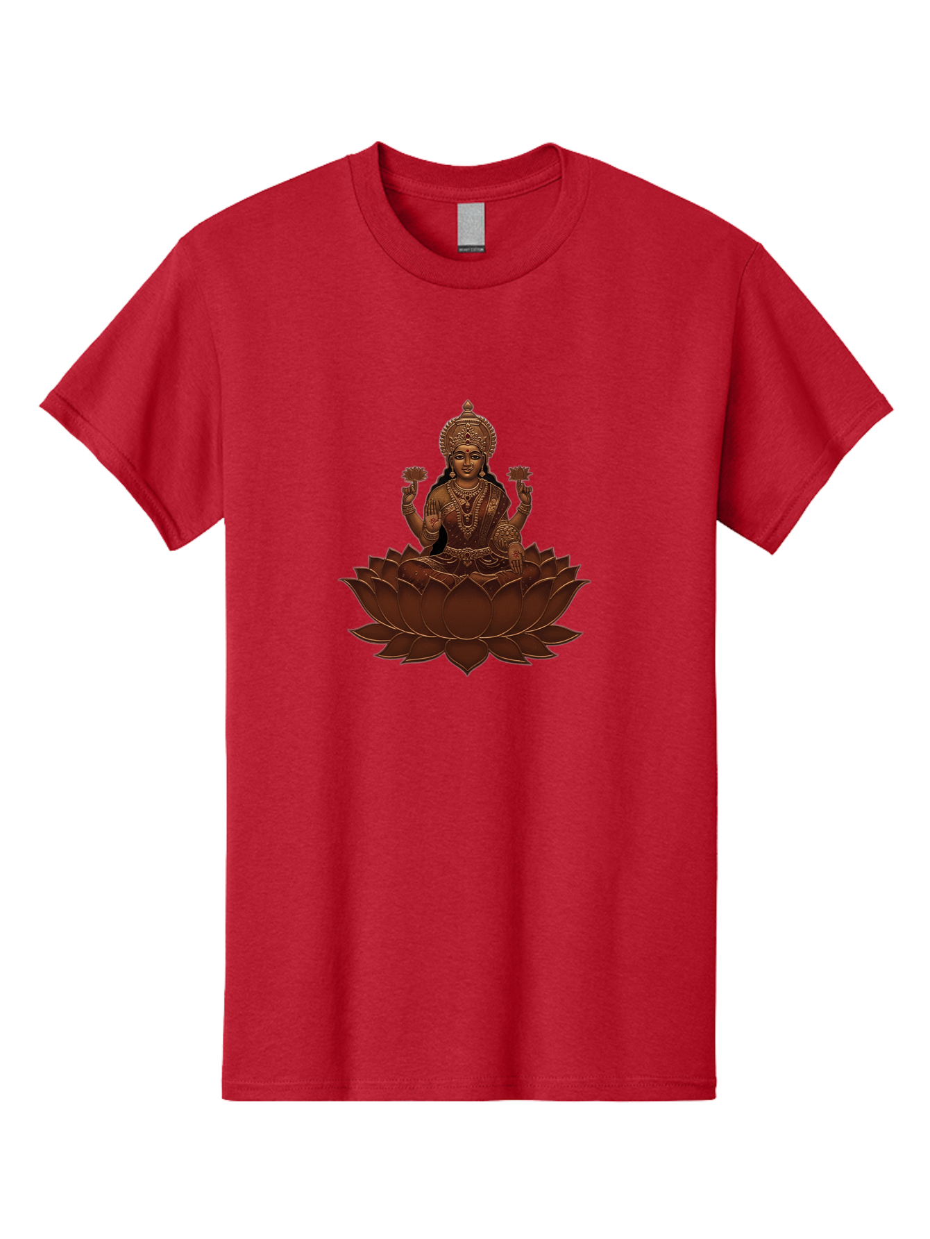 Lakshmi-1 Men'S Graphic Tee, 100% Cotton, Comfortable Casual Summer Wear, Machine Washable, Goddess Lakshmi, Lotus Flower, Spiritual Symbolism, Hindu Deity, Prosperity, Good Fortune, Spiritual Growth, Meditation, Yoga, Wellness, Inner Peace, Bad265