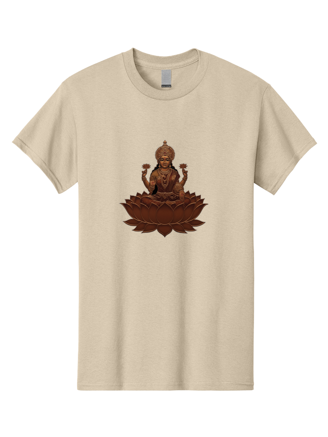 Lakshmi-1 Men'S Graphic Tee, 100% Cotton, Comfortable Casual Summer Wear, Machine Washable, Goddess Lakshmi, Lotus Flower, Spiritual Symbolism, Hindu Deity, Prosperity, Good Fortune, Spiritual Growth, Meditation, Yoga, Wellness, Inner Peace, Bad265