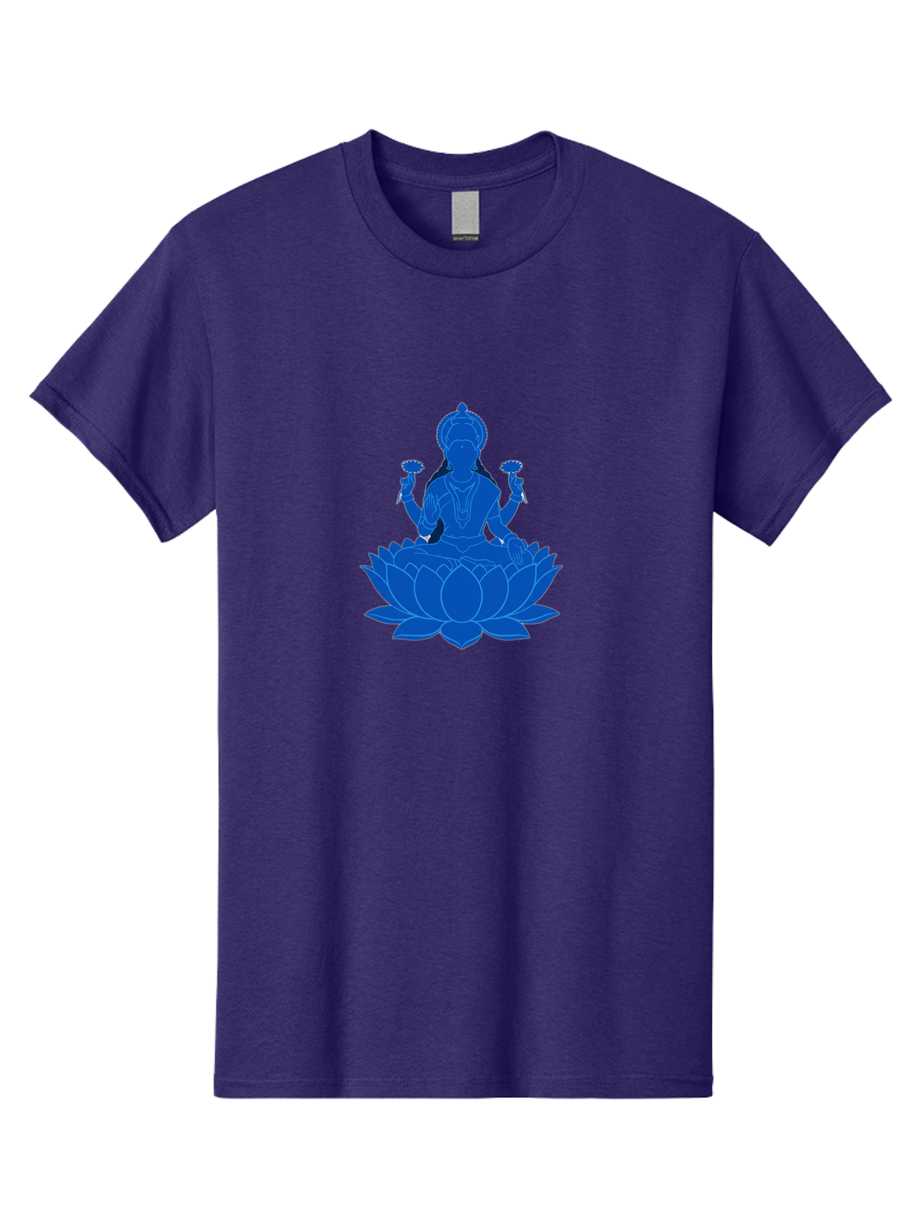 Lakshmi Men'S Graphic Tee, 100% Cotton, Comfortable Casual Summer Wear, Machine Washable, Goddess Lakshmi, Lotus Flower, Spiritual Symbolism, Hindu Mythology, Serene Pose, Symbolic Jewelry, Tranquil Atmosphere, Yoga, Meditation, Inner Peace, Bad270