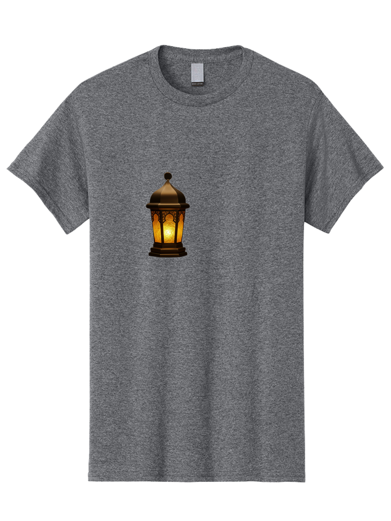 Lantern Men'S Graphic Tee, 100% Cotton, Comfortable Casual Summer Wear, Machine Washable, Ornate Lantern, Glowing Light, Decorative Lamp, Traditional Lighting, Vintage Ambiance, Cultural Heritage, Warm Glow, Islamic Art, Intricate Patterns Bad274