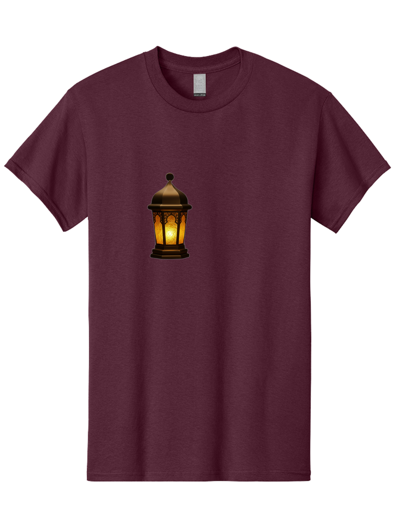 Lantern Men'S Graphic Tee, 100% Cotton, Comfortable Casual Summer Wear, Machine Washable, Ornate Lantern, Glowing Light, Decorative Lamp, Traditional Lighting, Vintage Ambiance, Cultural Heritage, Warm Glow, Islamic Art, Intricate Patterns Bad274