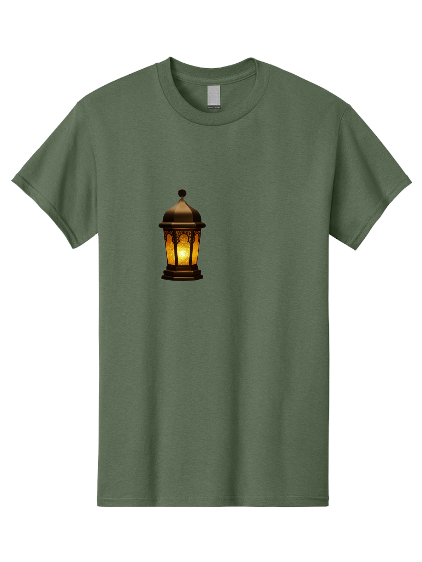 Lantern Men'S Graphic Tee, 100% Cotton, Comfortable Casual Summer Wear, Machine Washable, Ornate Lantern, Glowing Light, Decorative Lamp, Traditional Lighting, Vintage Ambiance, Cultural Heritage, Warm Glow, Islamic Art, Intricate Patterns Bad274