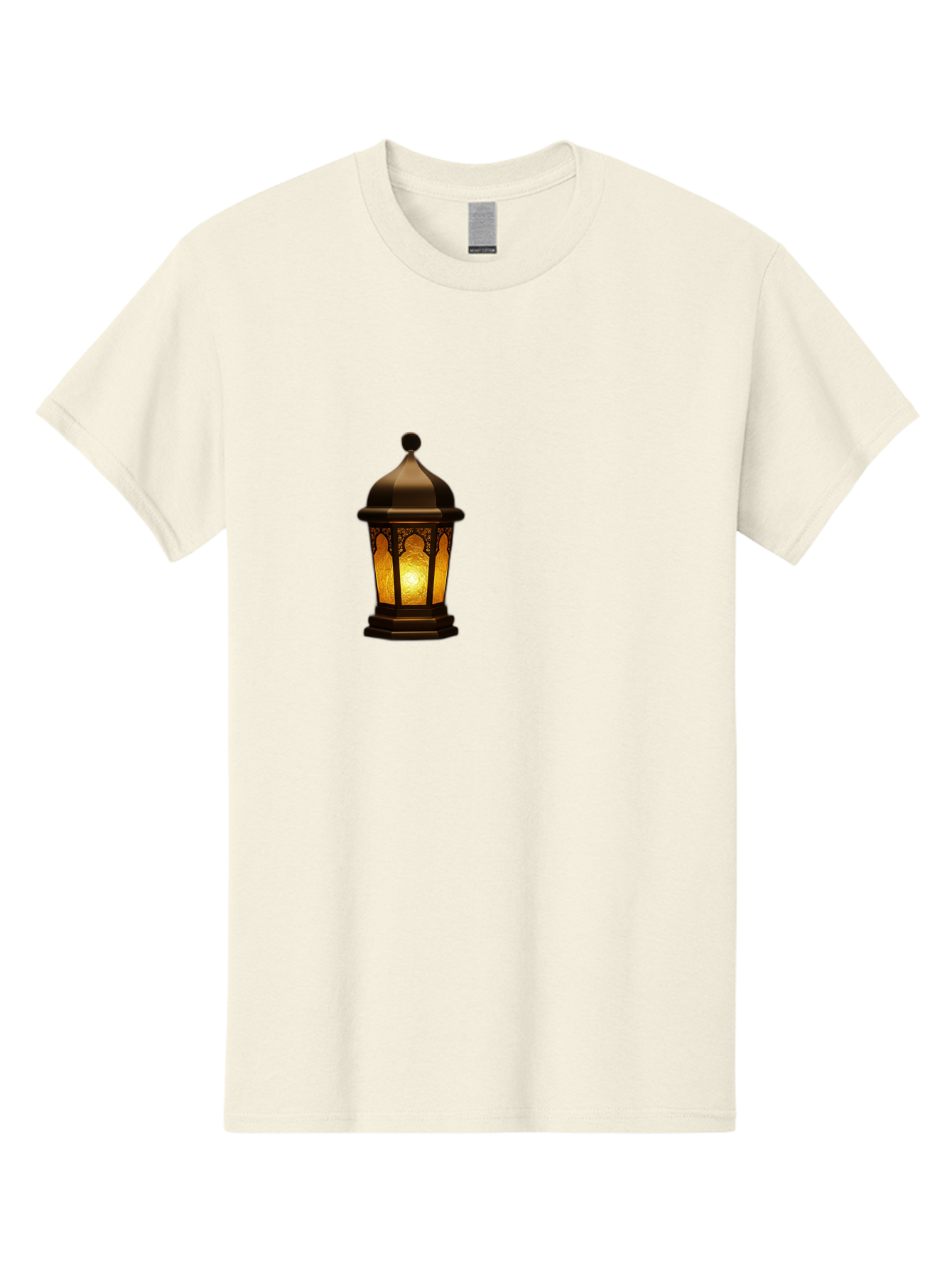Lantern Men'S Graphic Tee, 100% Cotton, Comfortable Casual Summer Wear, Machine Washable, Ornate Lantern, Glowing Light, Decorative Lamp, Traditional Lighting, Vintage Ambiance, Cultural Heritage, Warm Glow, Islamic Art, Intricate Patterns Bad274