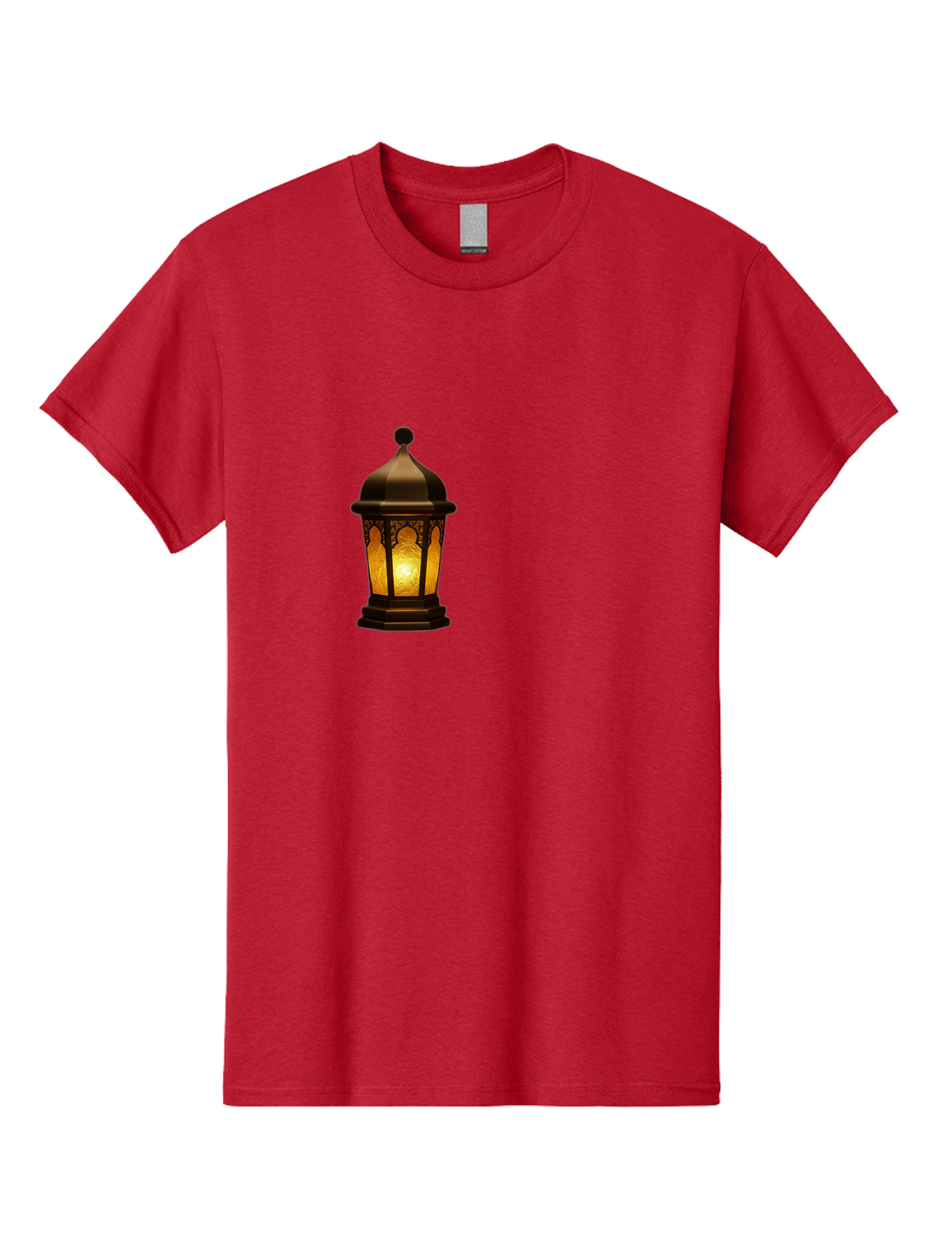 Lantern Men'S Graphic Tee, 100% Cotton, Comfortable Casual Summer Wear, Machine Washable, Ornate Lantern, Glowing Light, Decorative Lamp, Traditional Lighting, Vintage Ambiance, Cultural Heritage, Warm Glow, Islamic Art, Intricate Patterns Bad274