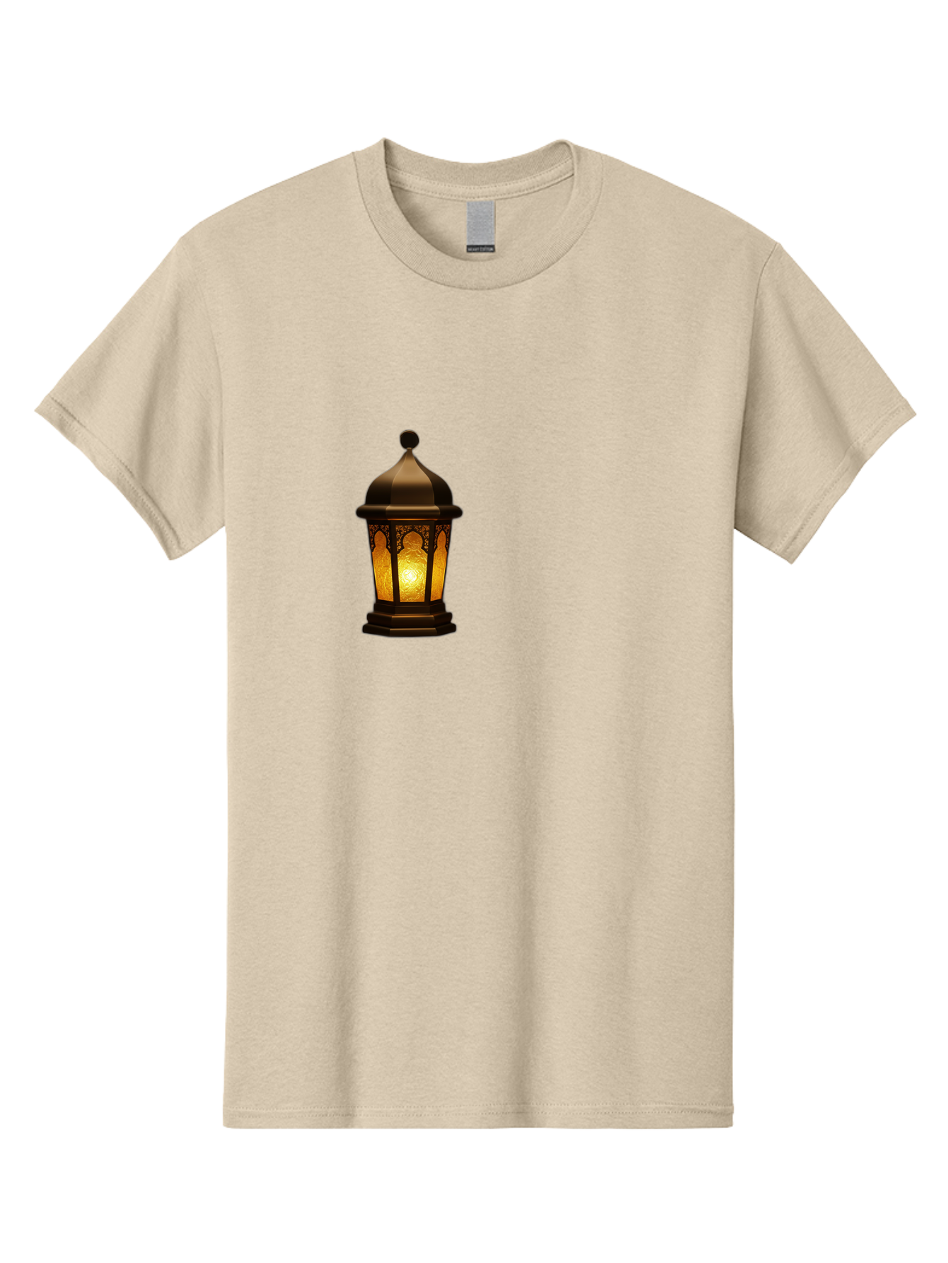 Lantern Men'S Graphic Tee, 100% Cotton, Comfortable Casual Summer Wear, Machine Washable, Ornate Lantern, Glowing Light, Decorative Lamp, Traditional Lighting, Vintage Ambiance, Cultural Heritage, Warm Glow, Islamic Art, Intricate Patterns Bad274