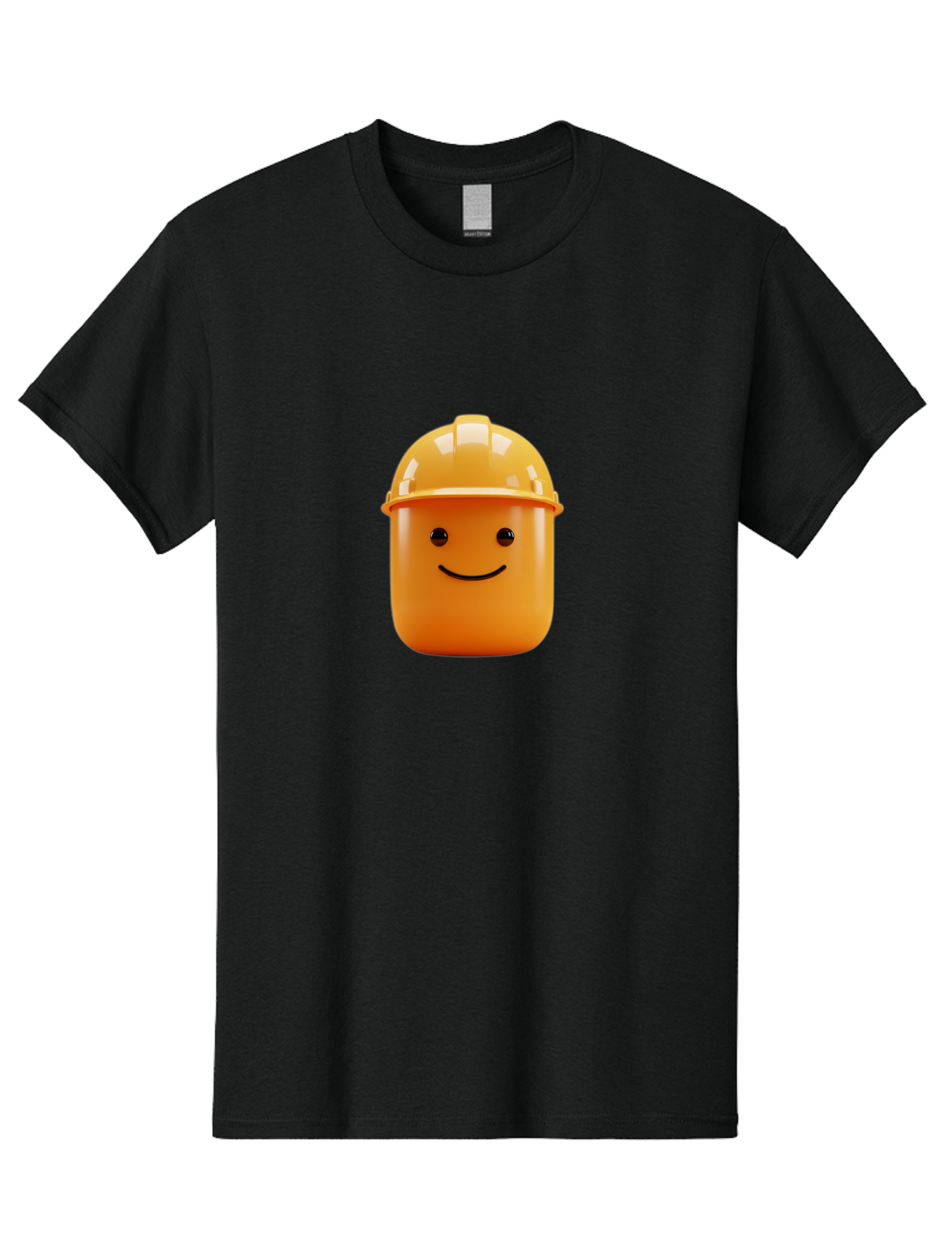 Lego-Minifigure-Head Men'S Graphic Tee, 100% Cotton, Comfortable Casual Summer Wear, Machine Washable, Lego Minifigure Head, Yellow Hard Hat, Smiling Face, Cartoon Character, Construction Theme, Playful Design, Fun Graphic, Lego Character, Bad276