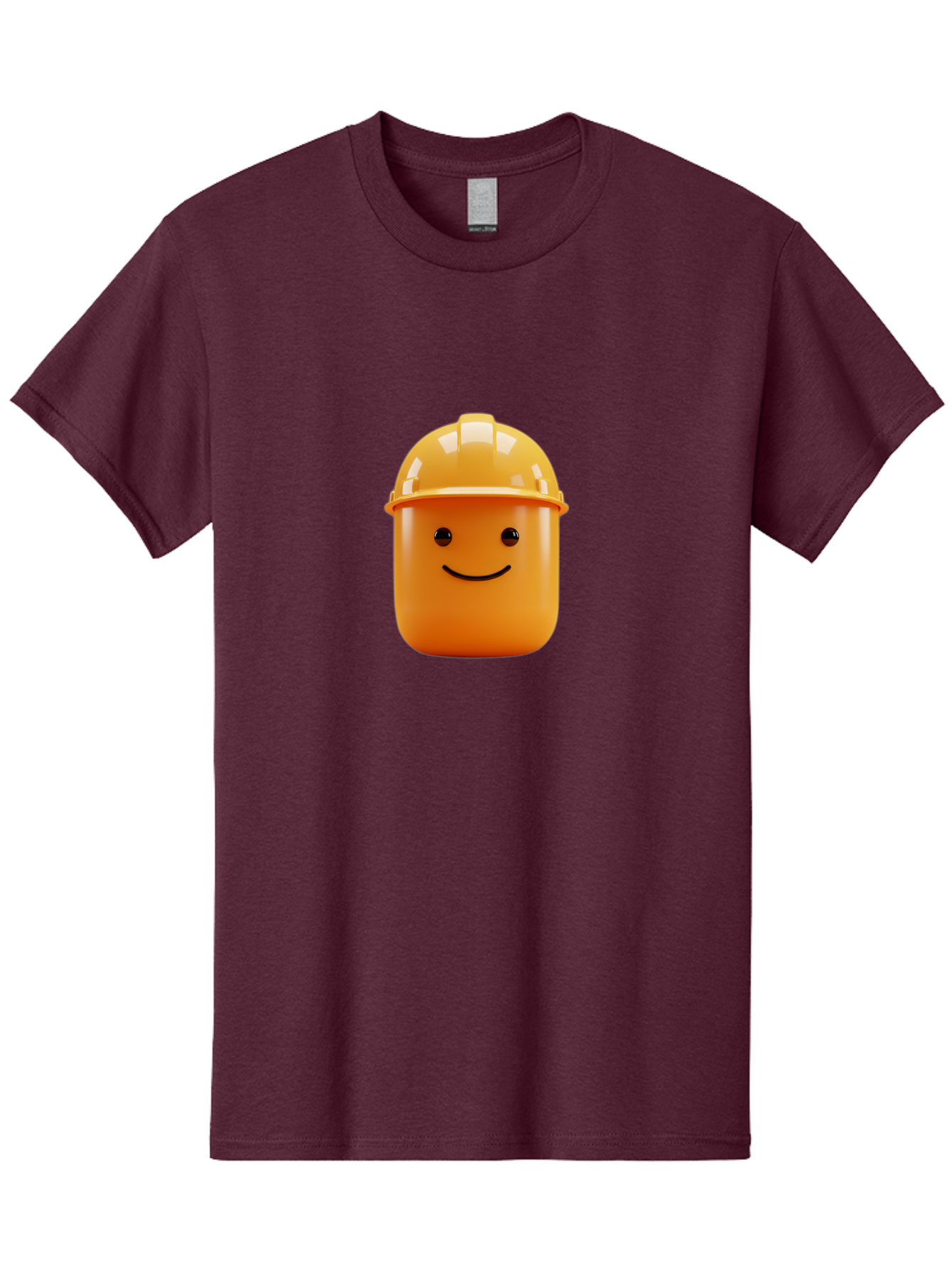 Lego-Minifigure-Head Men'S Graphic Tee, 100% Cotton, Comfortable Casual Summer Wear, Machine Washable, Lego Minifigure Head, Yellow Hard Hat, Smiling Face, Cartoon Character, Construction Theme, Playful Design, Fun Graphic, Lego Character, Bad276