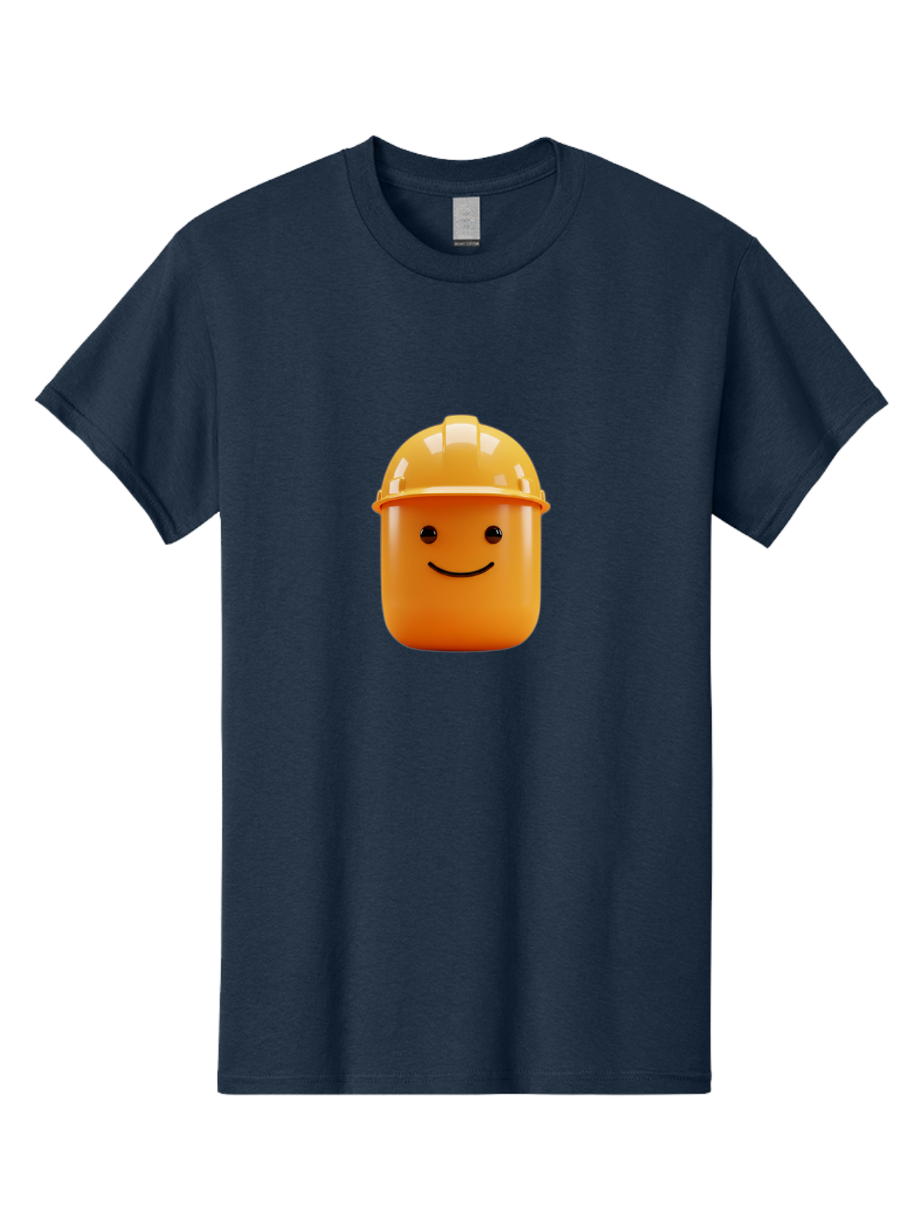 Lego-Minifigure-Head Men'S Graphic Tee, 100% Cotton, Comfortable Casual Summer Wear, Machine Washable, Lego Minifigure Head, Yellow Hard Hat, Smiling Face, Cartoon Character, Construction Theme, Playful Design, Fun Graphic, Lego Character, Bad276